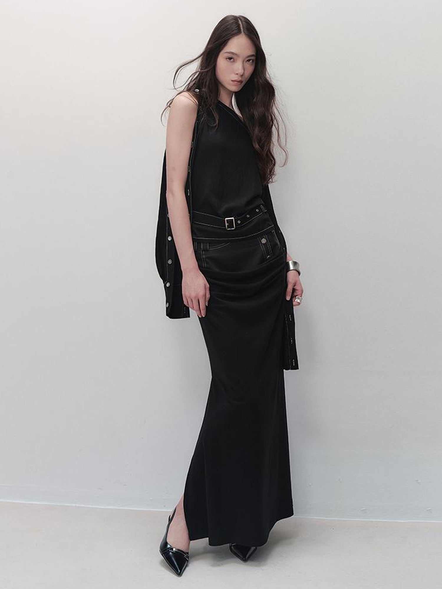 AnnoMundi Deconstructed Overlap Slit Mermaid Skirt