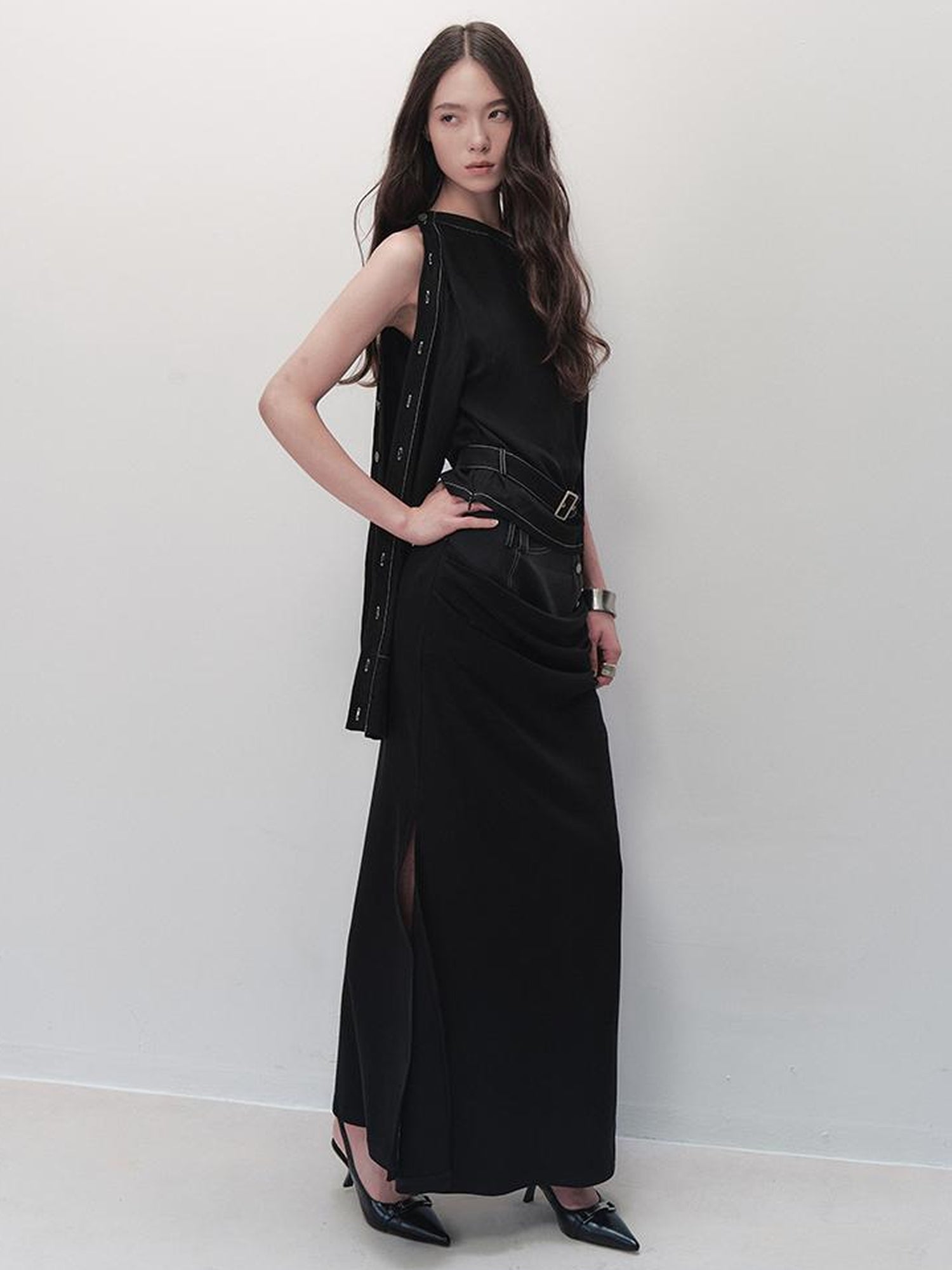 AnnoMundi Deconstructed Overlap Slit Mermaid Skirt