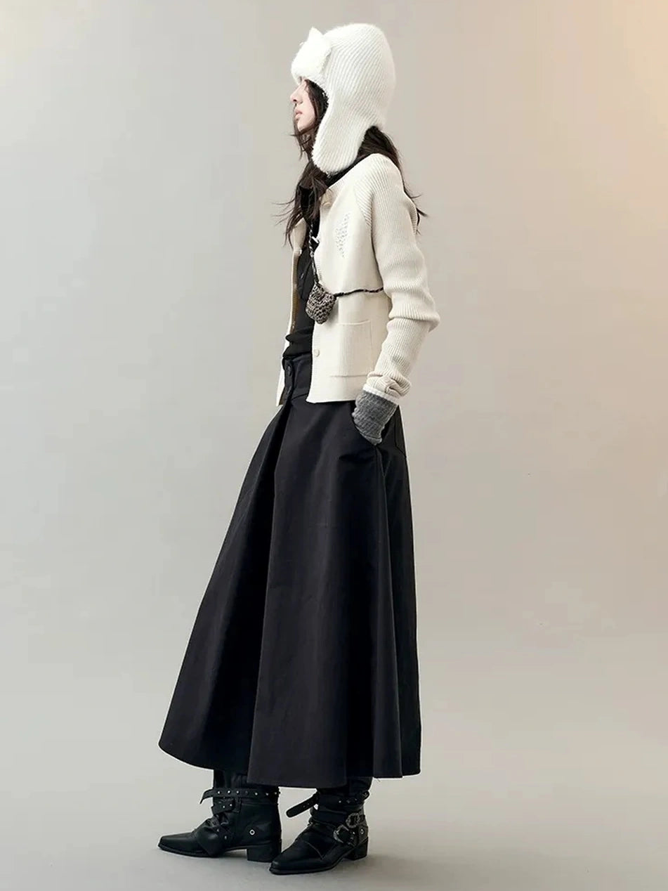 AnnoMundi Deconstructed Overlap Waist Midi Skirt Skirt