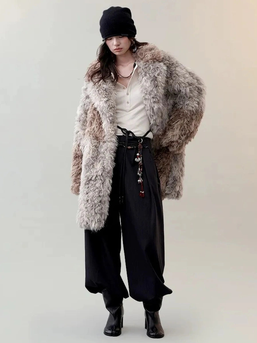 AnnoMundi Deconstructed Wide Leg Trousers With Layered Waistband Pants