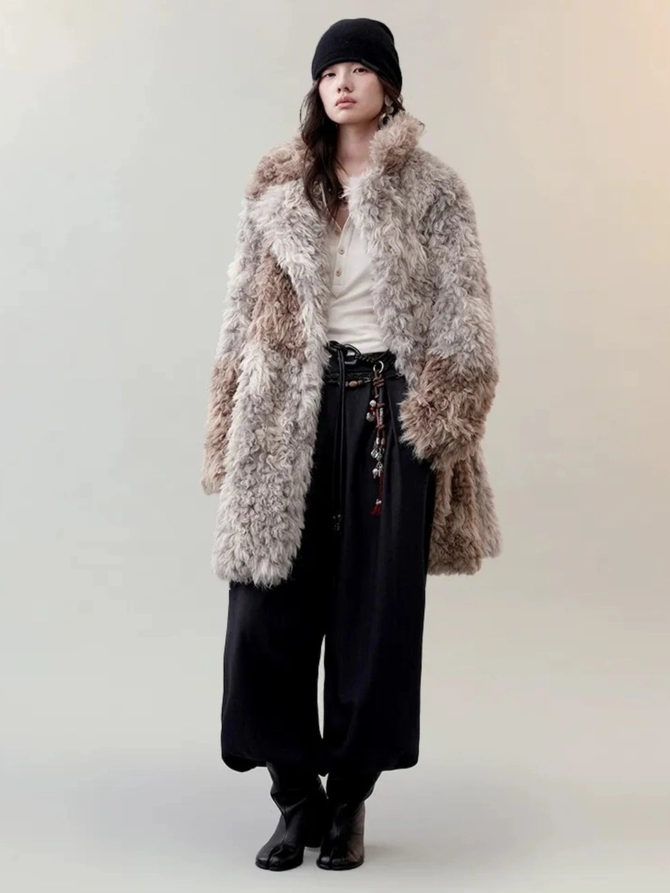 AnnoMundi Deconstructed Wide Leg Trousers With Layered Waistband Pants