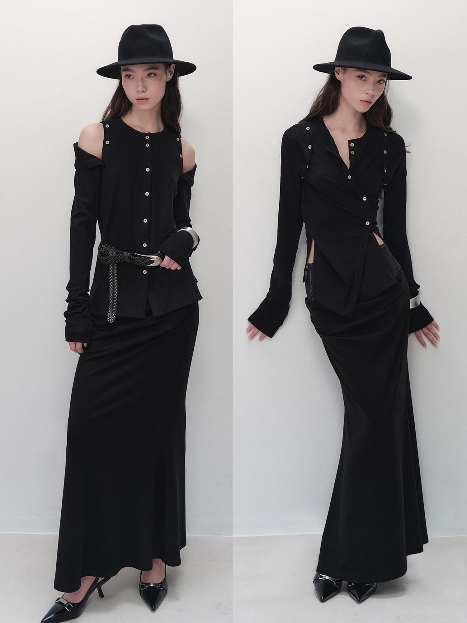 AnnoMundi Deconstructive Knit Cardigan Detachable Sleeves Multi Way Wear