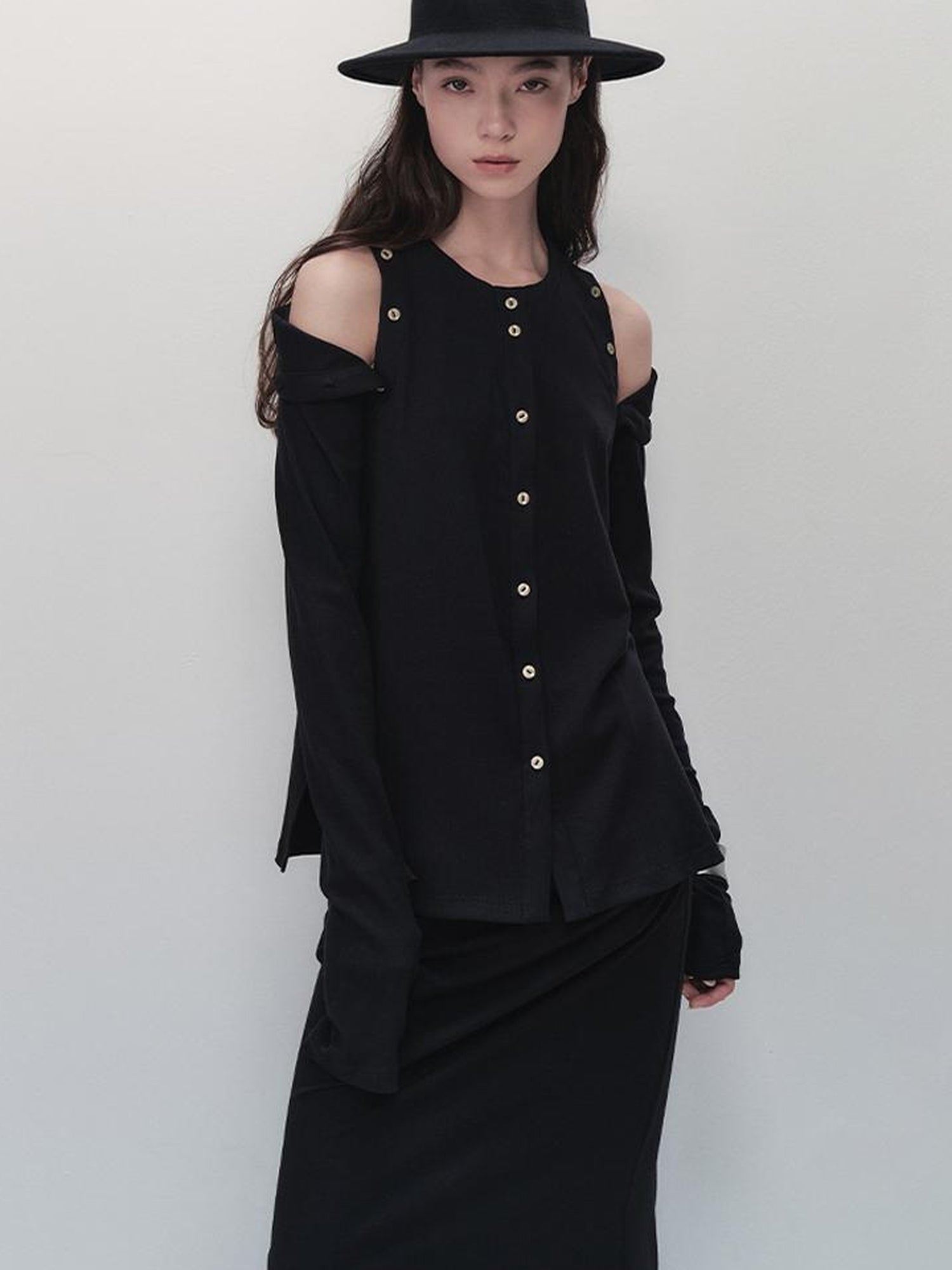 AnnoMundi Deconstructive Knit Cardigan Detachable Sleeves Multi Way Wear