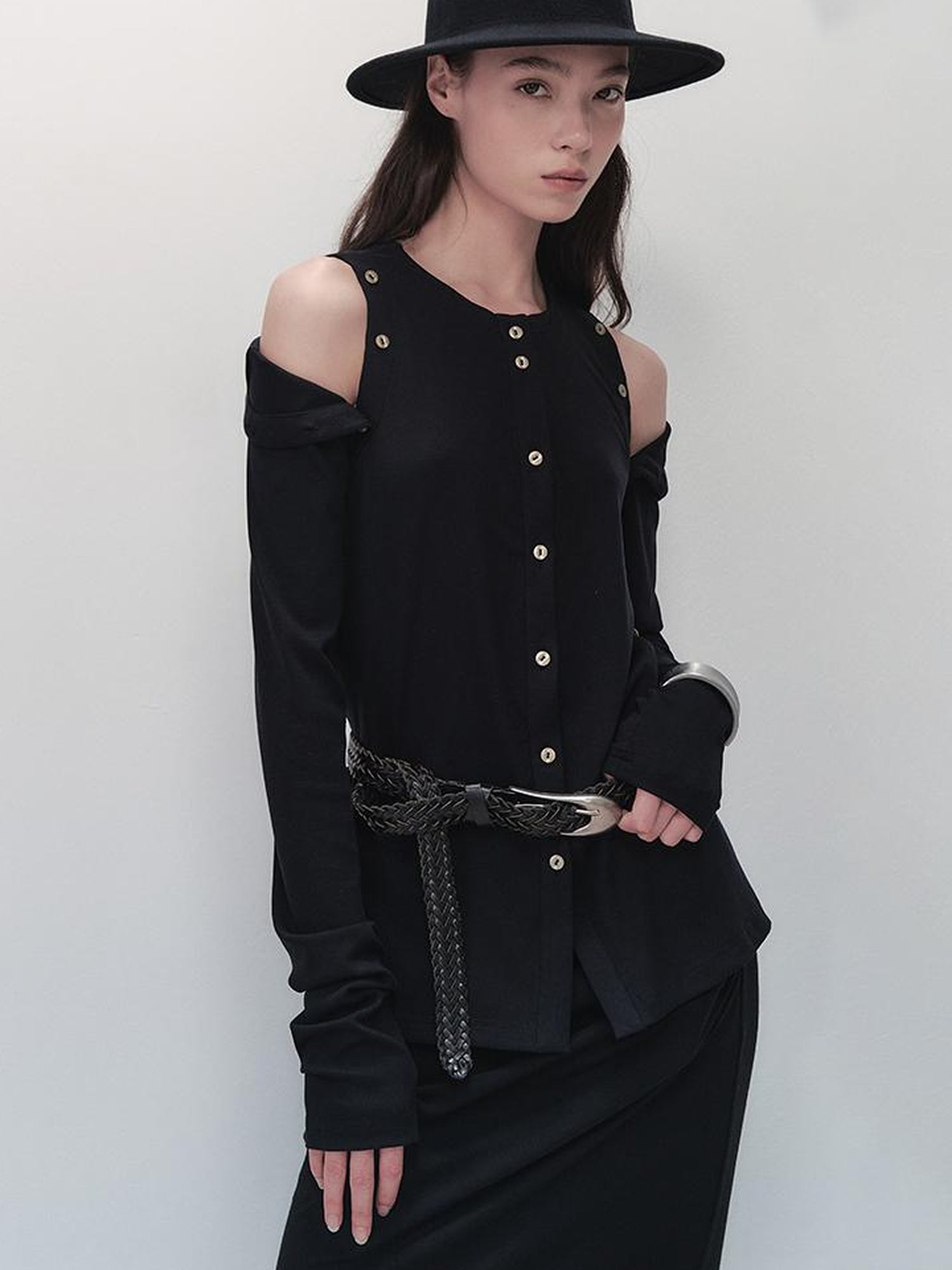 AnnoMundi Deconstructive Knit Cardigan Detachable Sleeves Multi Way Wear