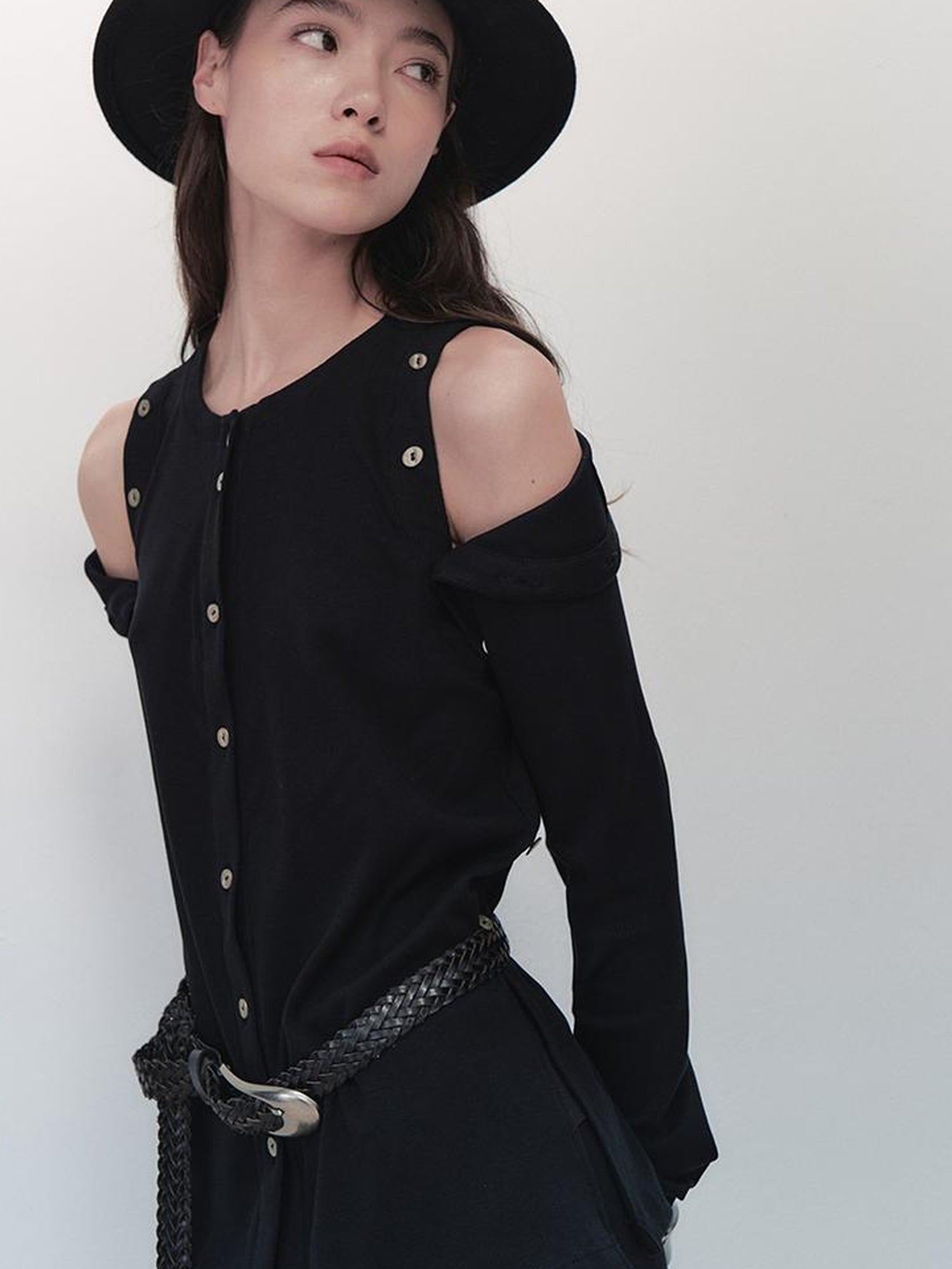 AnnoMundi Deconstructive Knit Cardigan Detachable Sleeves Multi Way Wear