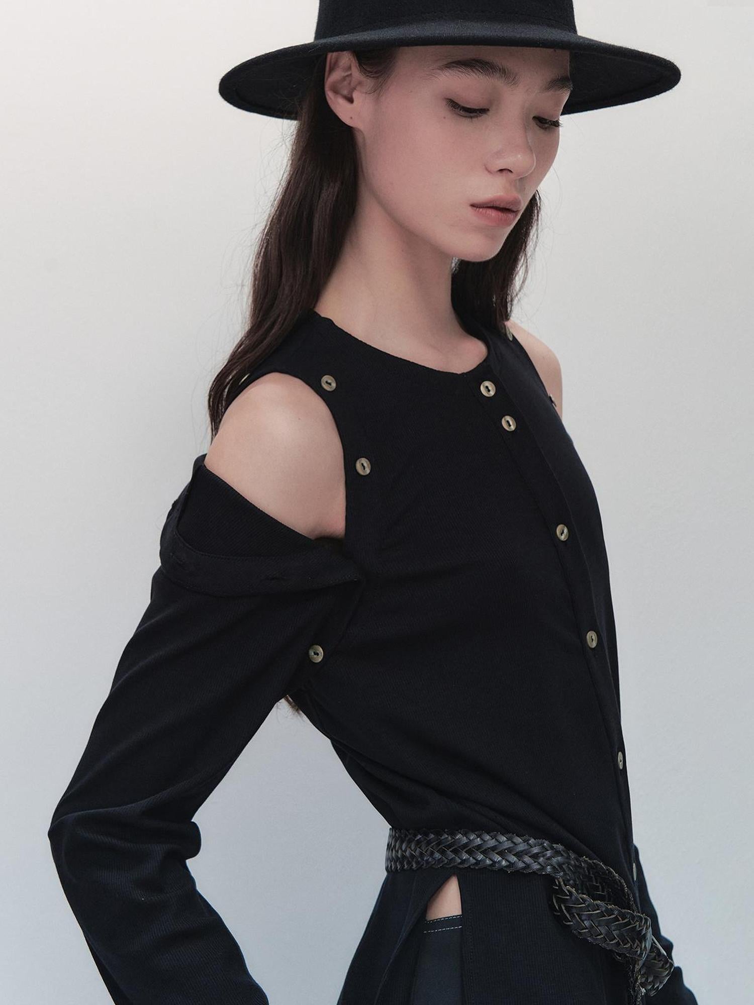 AnnoMundi Deconstructive Knit Cardigan Detachable Sleeves Multi Way Wear