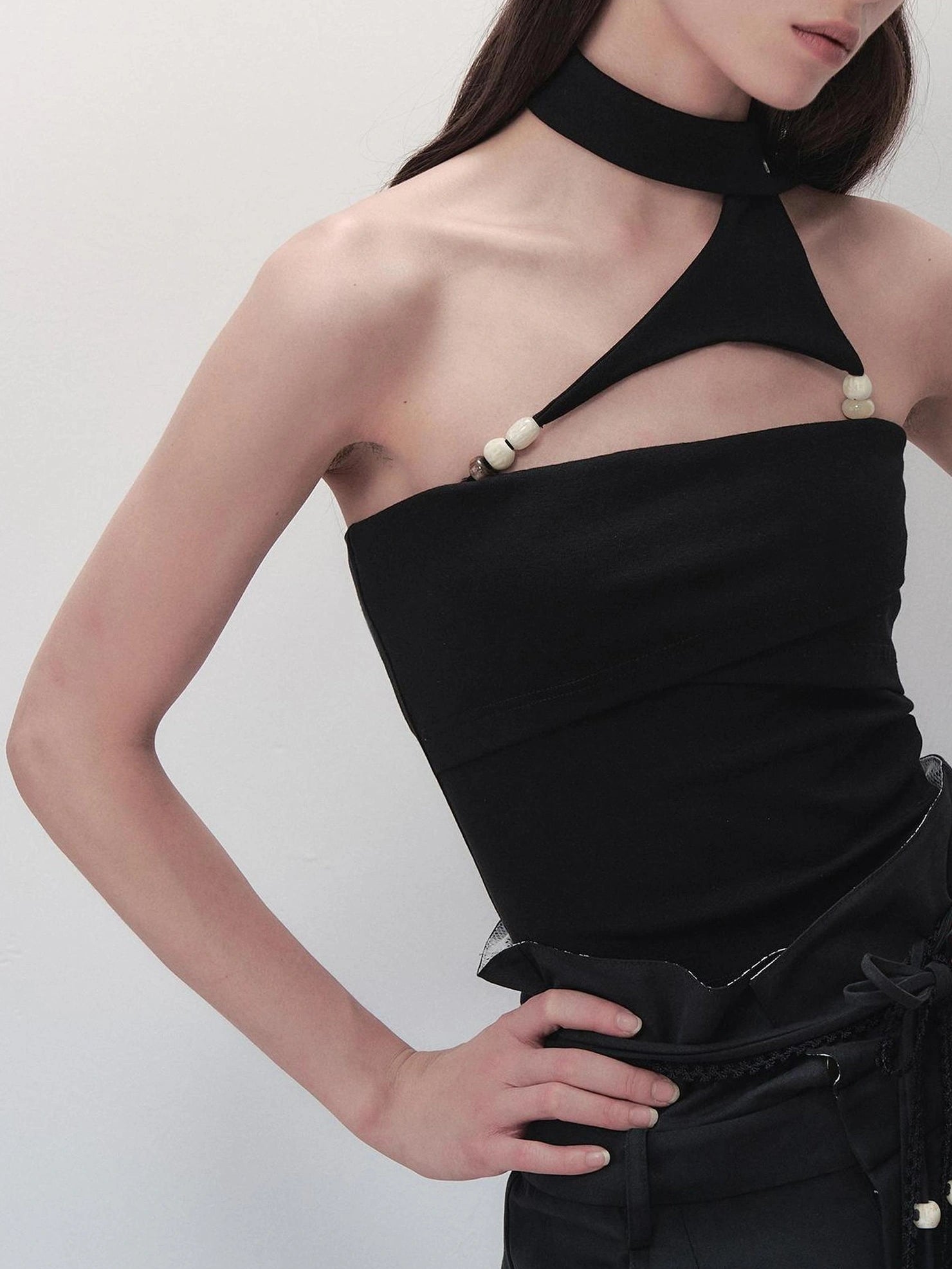 AnnoMundi Detachable Choker Beaded Camisole Bikini