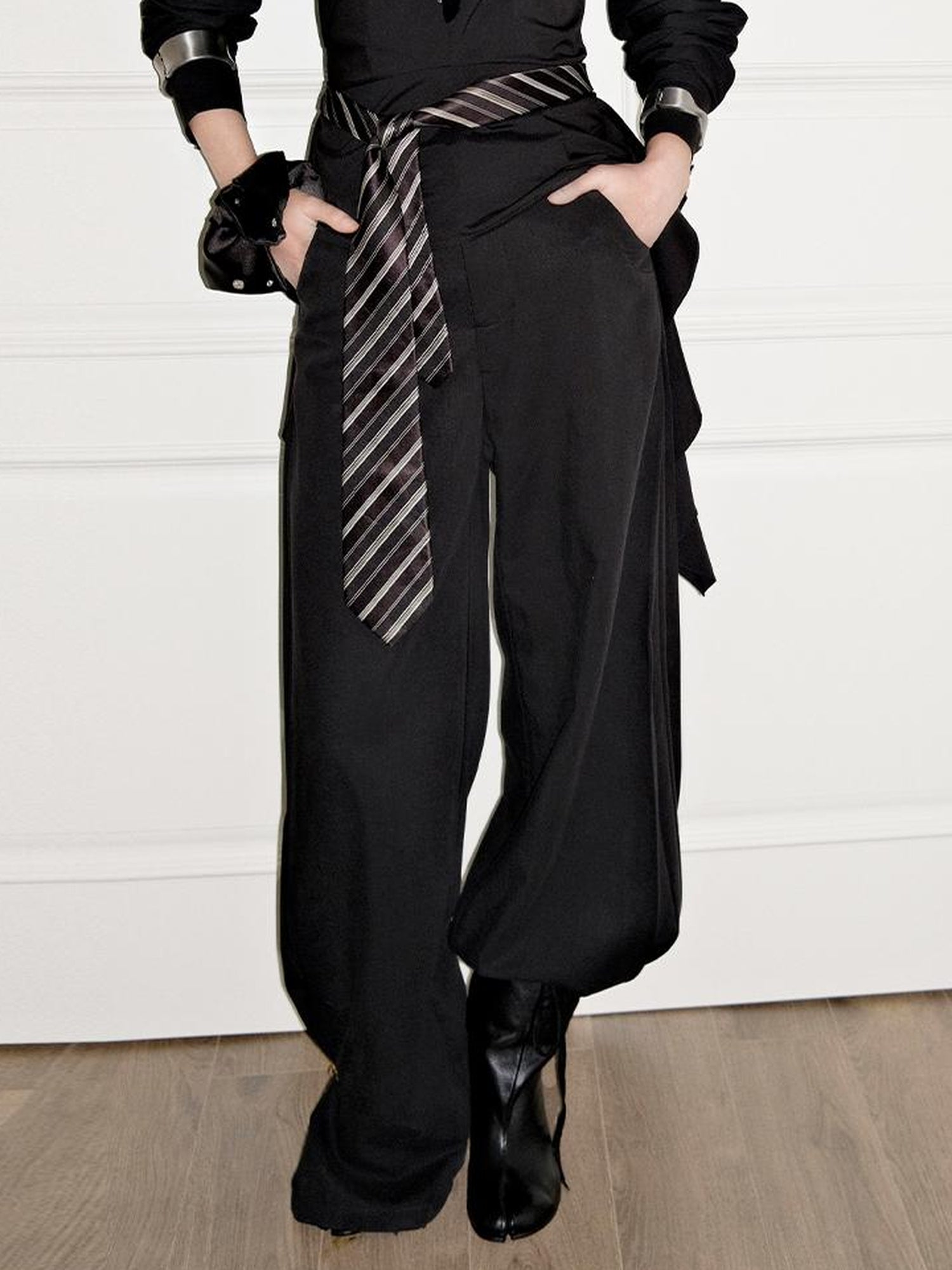 AnnoMundi Detachable Skirt Overlay Wide Leg Trousers