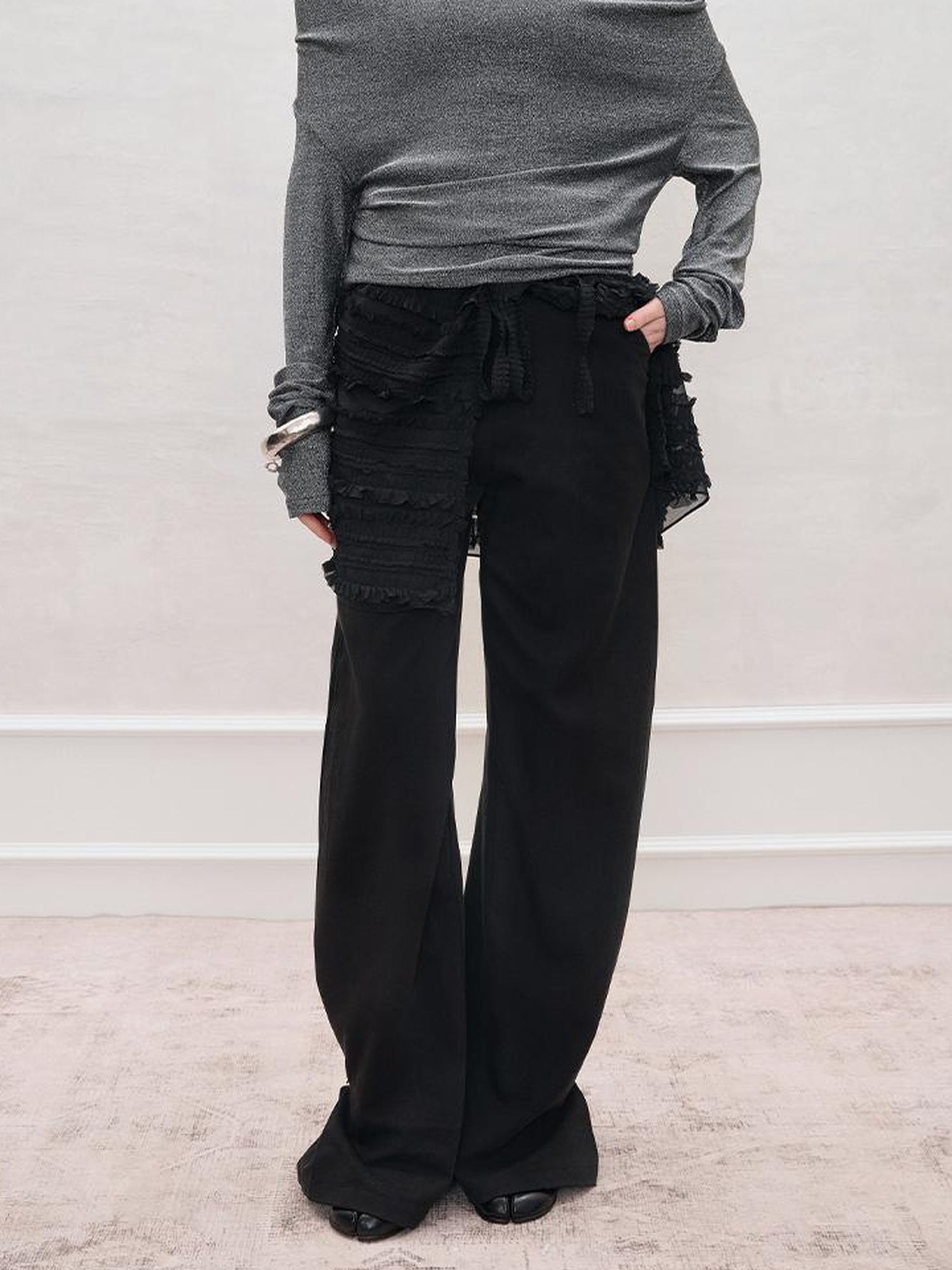 AnnoMundi Detachable Skirt Overlay Wide Leg Trousers