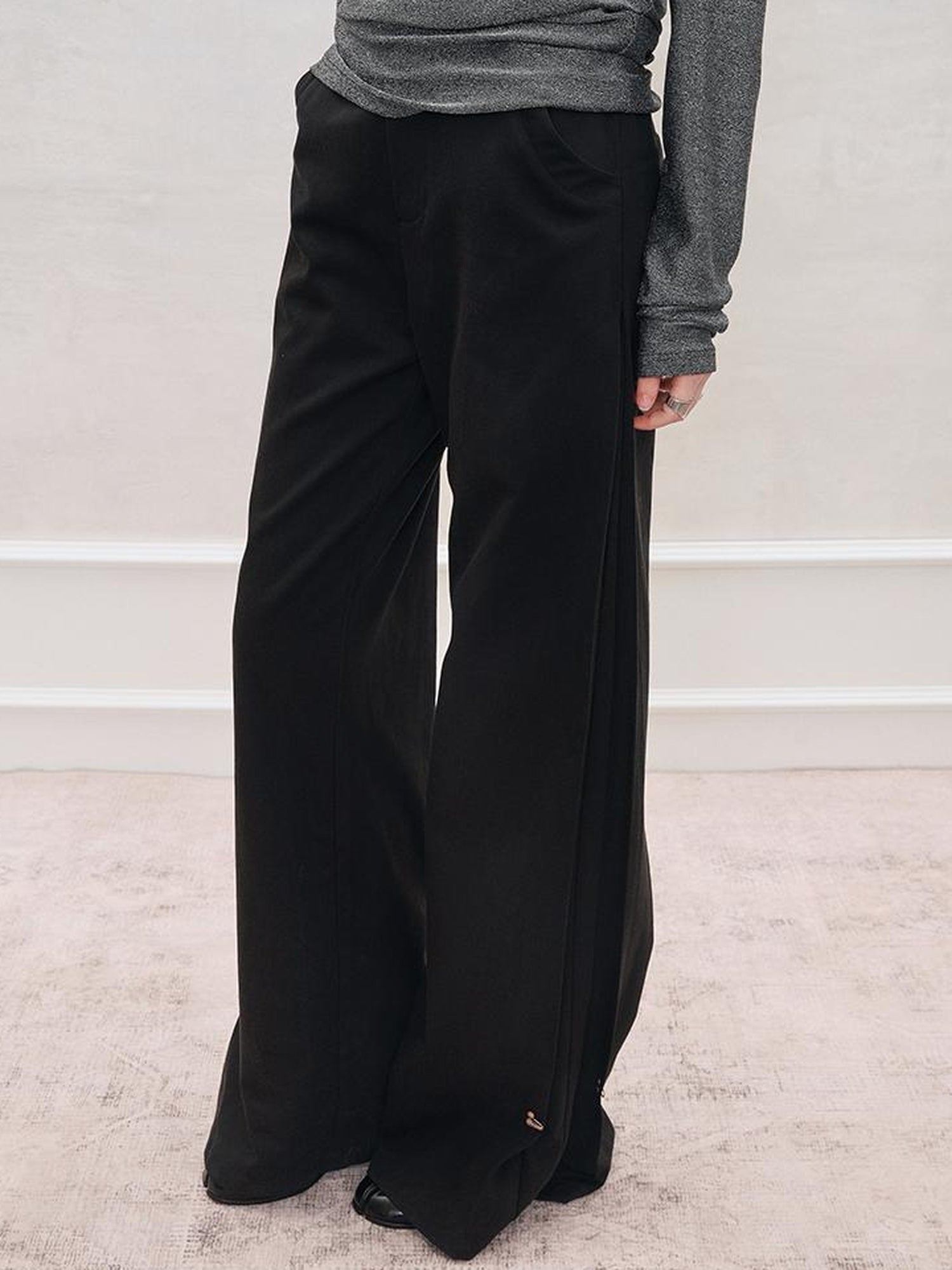 AnnoMundi Detachable Skirt Overlay Wide Leg Trousers