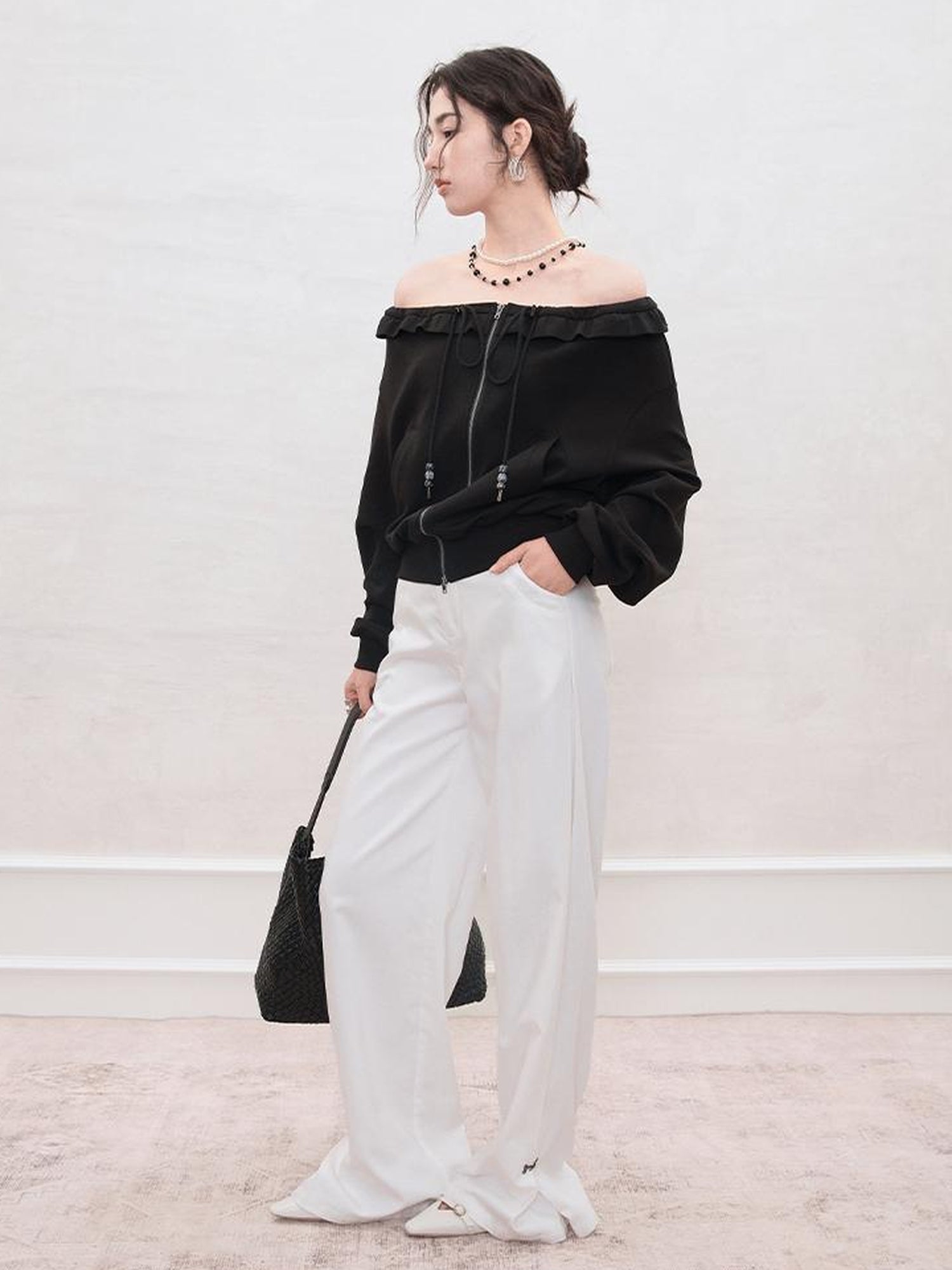 AnnoMundi Detachable Skirt Overlay Wide Leg Trousers