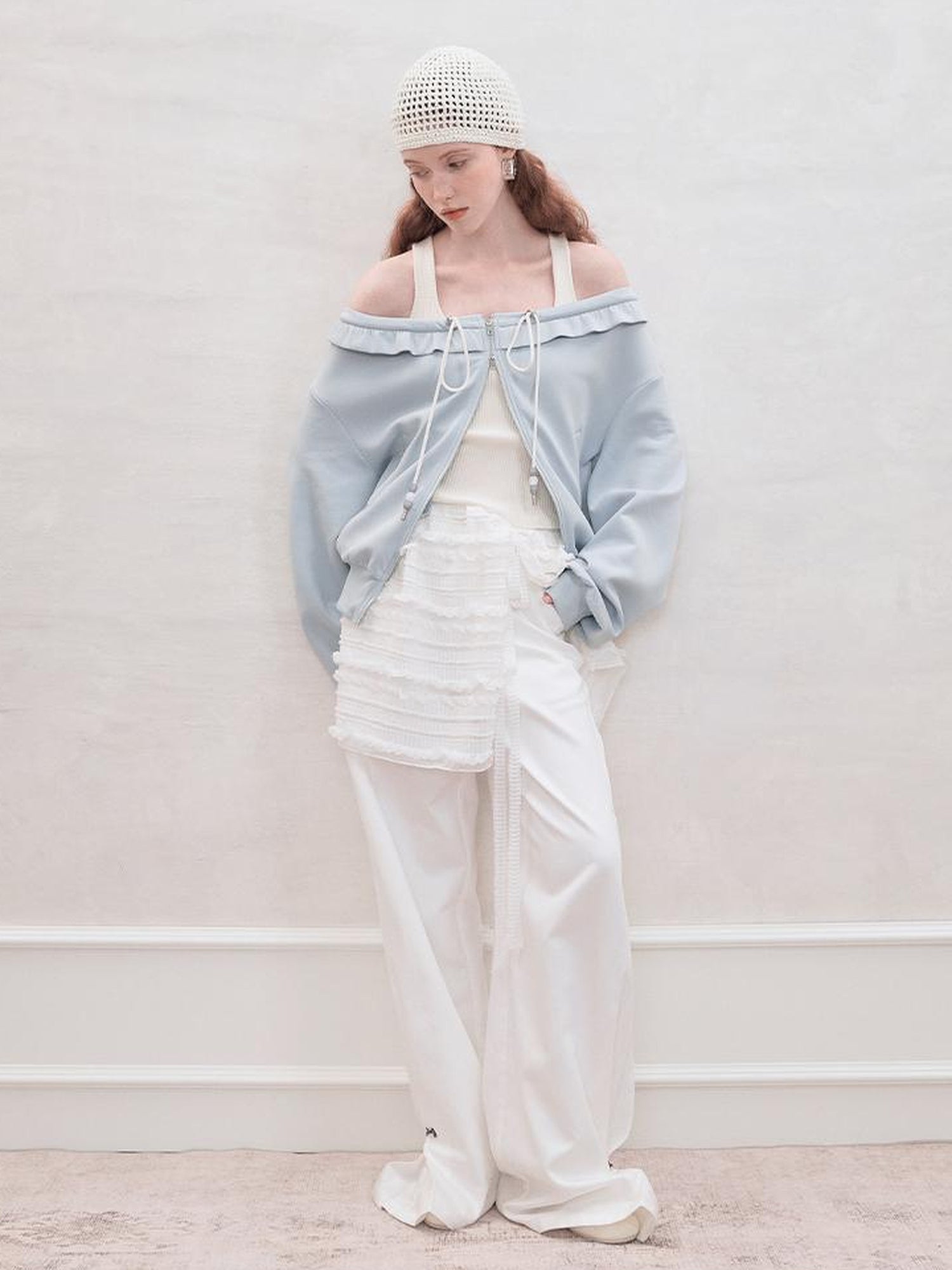 AnnoMundi Detachable Skirt Overlay Wide Leg Trousers