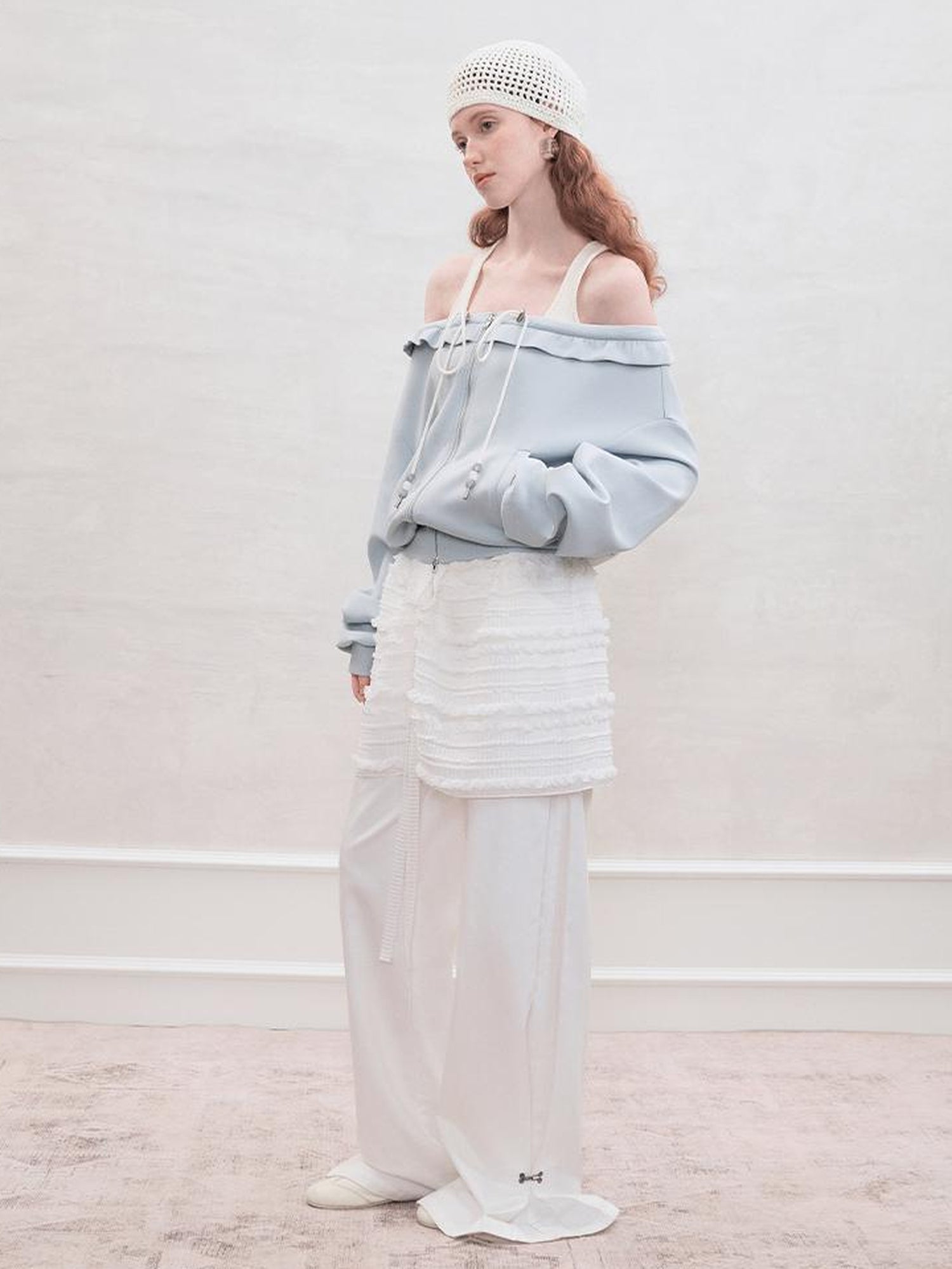 AnnoMundi Detachable Skirt Overlay Wide Leg Trousers
