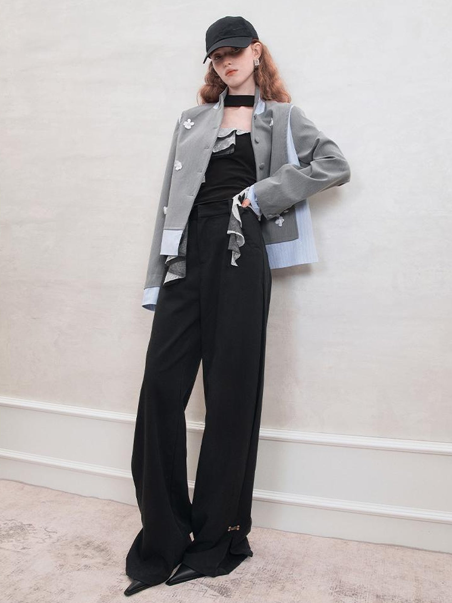 AnnoMundi Detachable Skirt Overlay Wide Leg Trousers