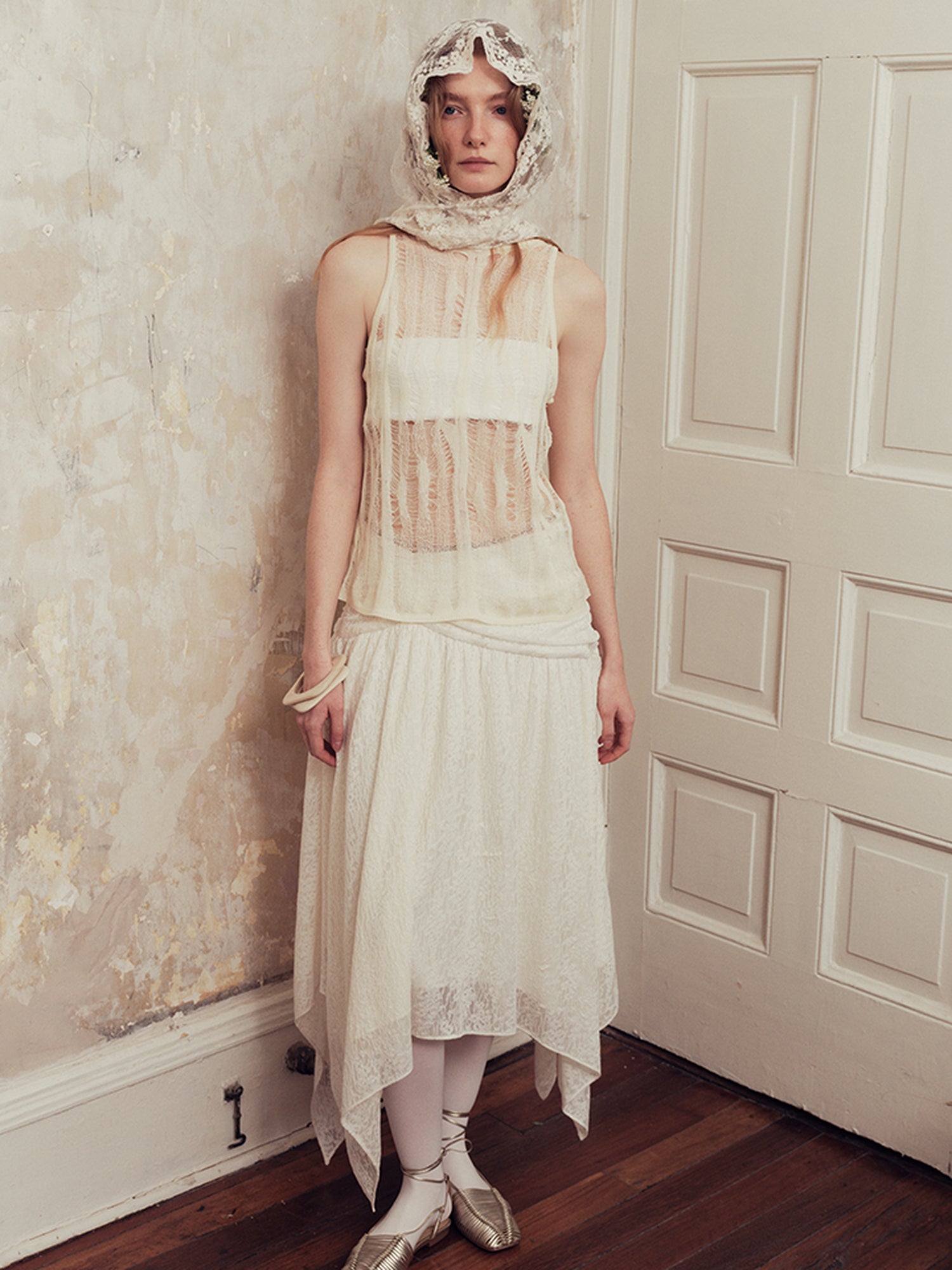 AnnoMundi Distressed Open Knit Summer Vest Top