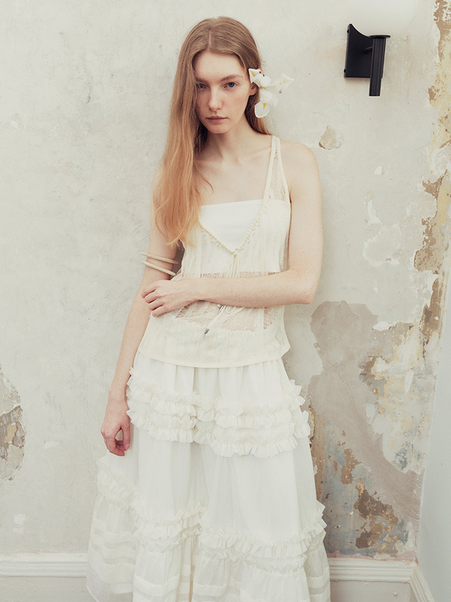AnnoMundi Distressed Open Knit Summer Vest Top