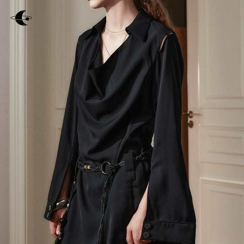 AnnoMundi_Draped_Neckline_Slit_Sleeve_Black_Maxi_Dress_MISSTT