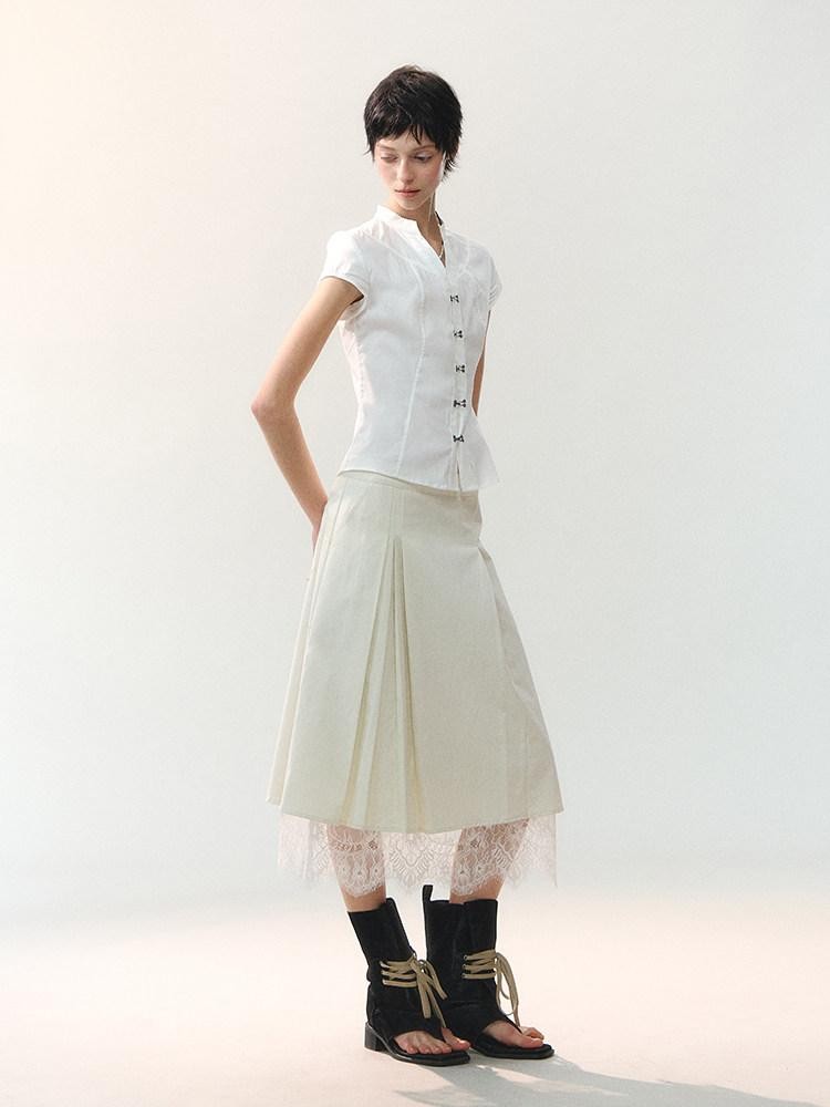 AnnoMundi Draped Raglan Stand Collar Hook Women&