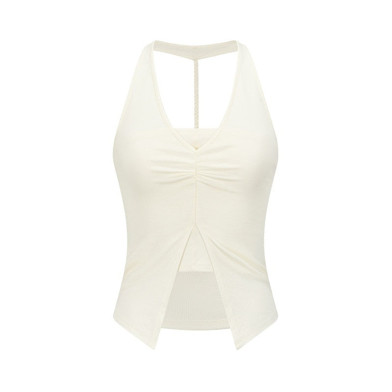 AnnoMundi_Draped_Twist_Pleat_Halter_Double_Layer_Slit_Cropped_Women&