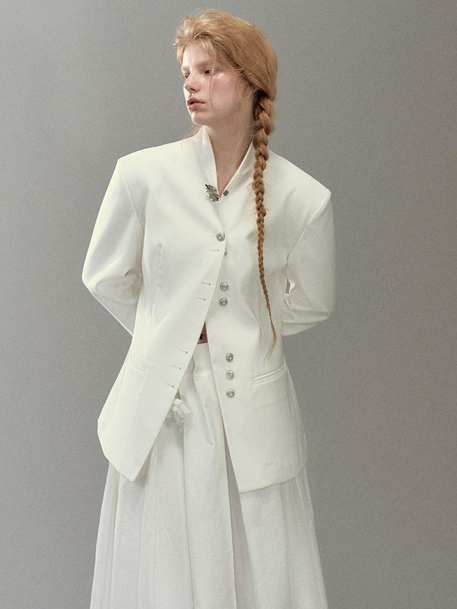 AnnoMundi Dual Collar Rooted Motion Blazer