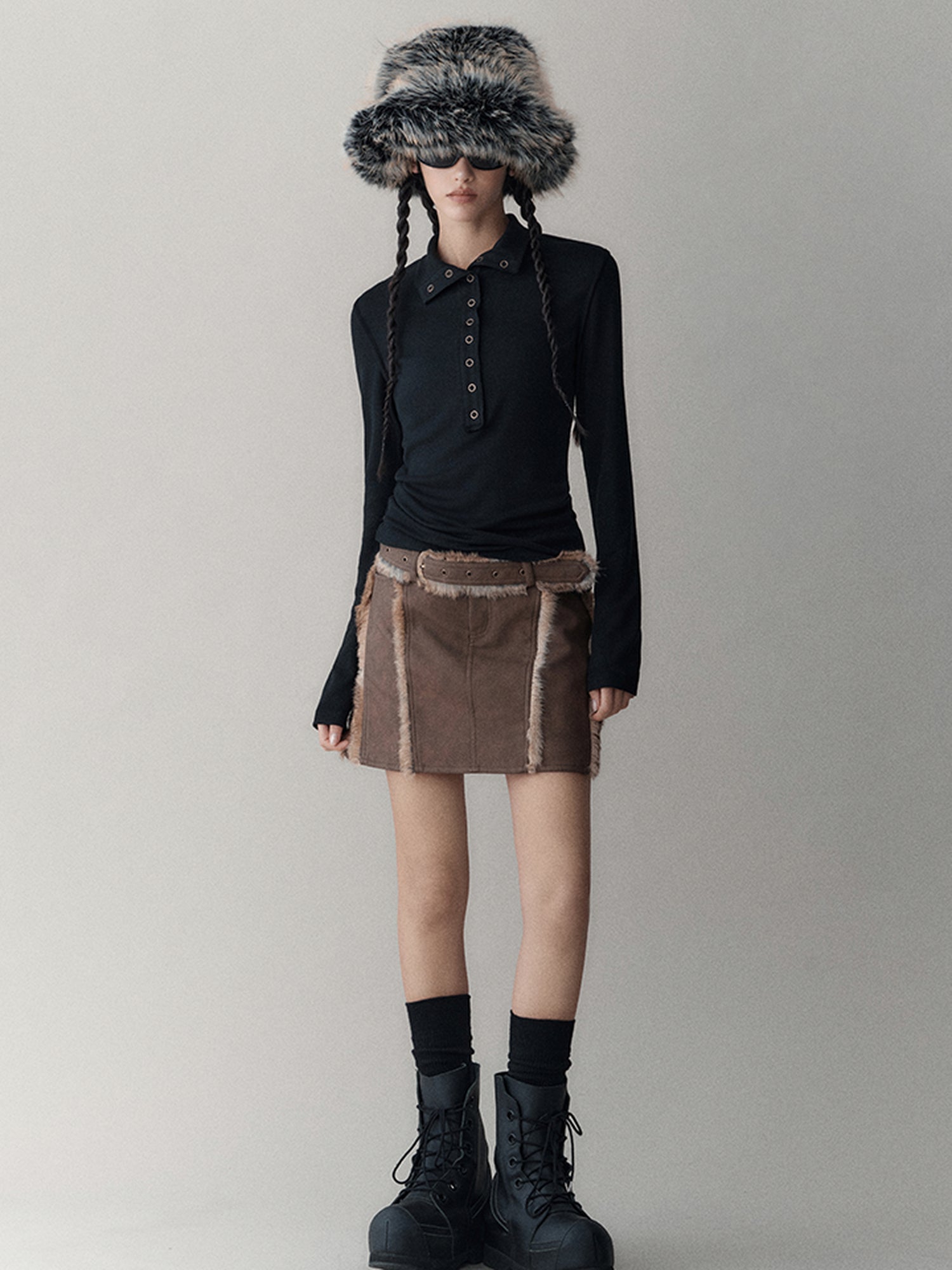 AnnoMundi Elastic High-Neck Flip-Collar Knit Sweater Women Autumn Winter Slim Base Layer Top