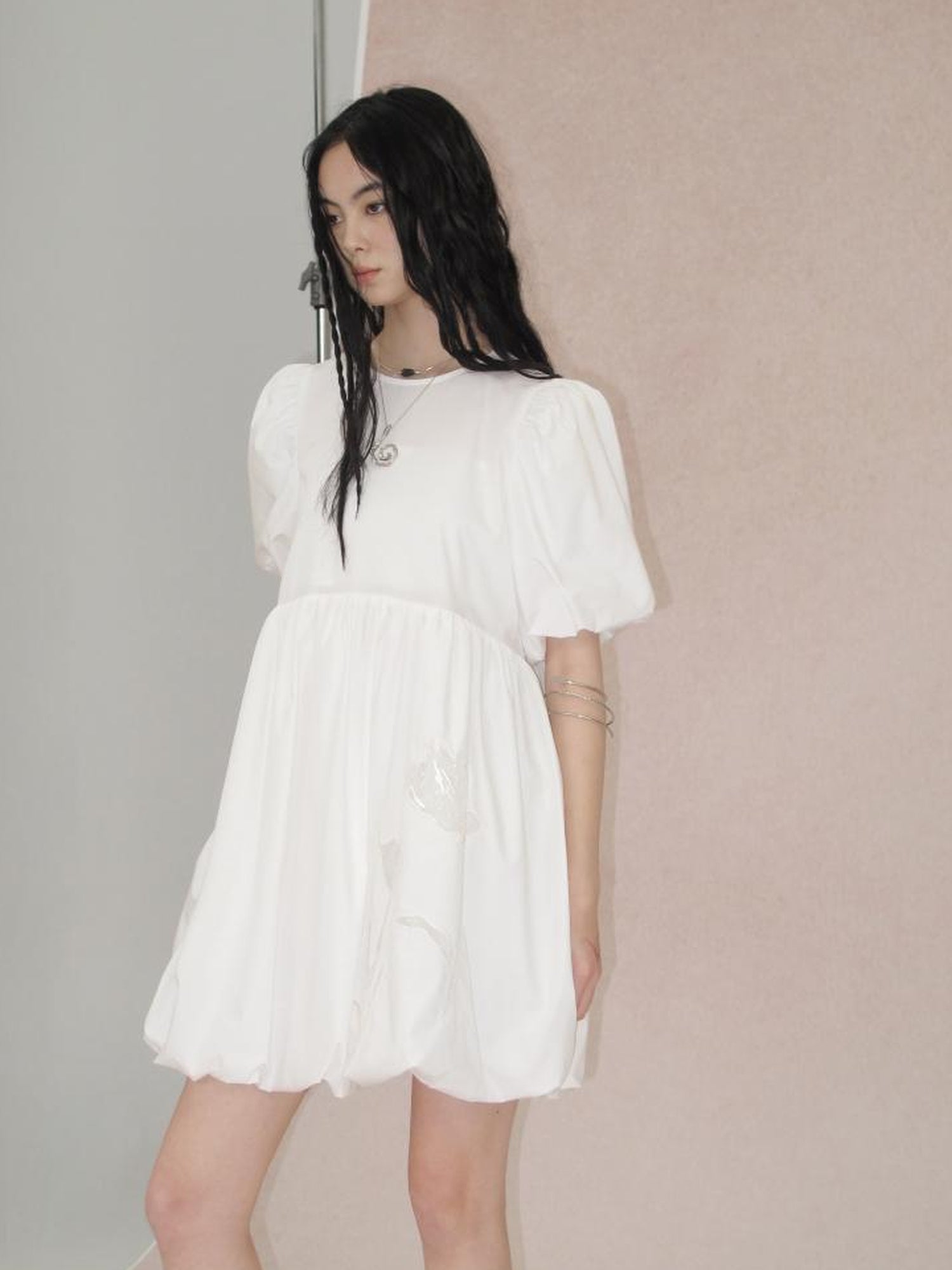 AnnoMundi Elegant Floral Lace Vintage Mini A Line V Neck Dress