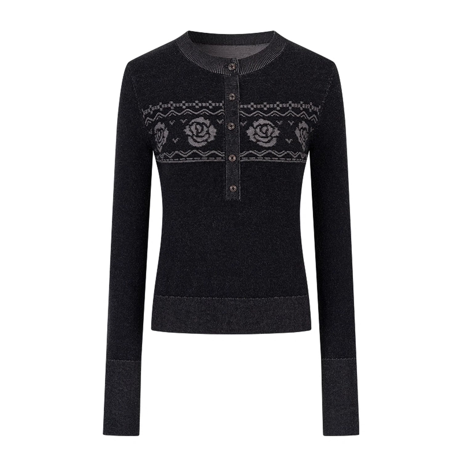 AnnoMundi_Fair_Isle_Color_Block_Knit_V-neck_T-shirt_Long_Sleeve_MISSTT