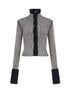 Faux Mink Trimmed Hook Front Knit Cardigan