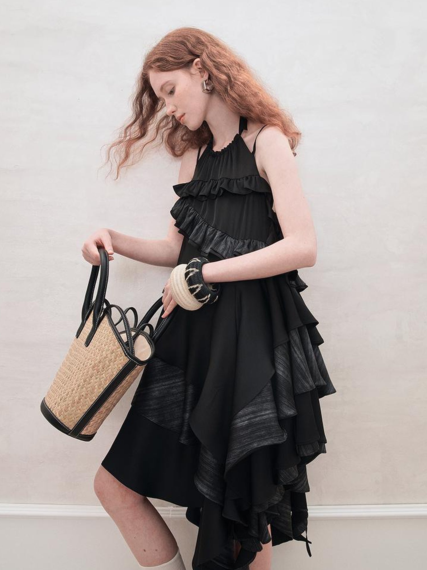 AnnoMundi Floral Lace Up Vacation French A Line Slip Dress