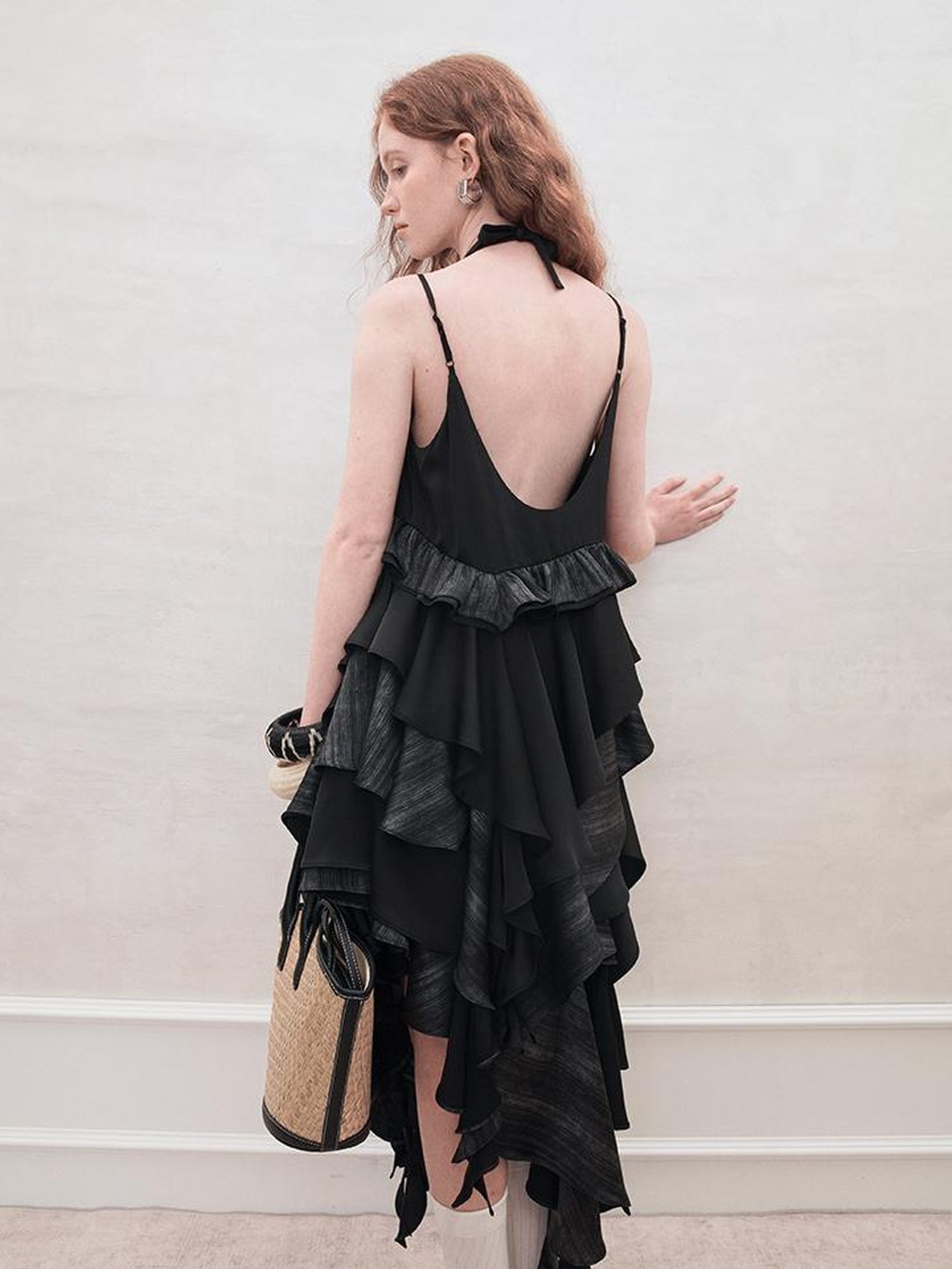 AnnoMundi Floral Lace Up Vacation French A Line Slip Dress