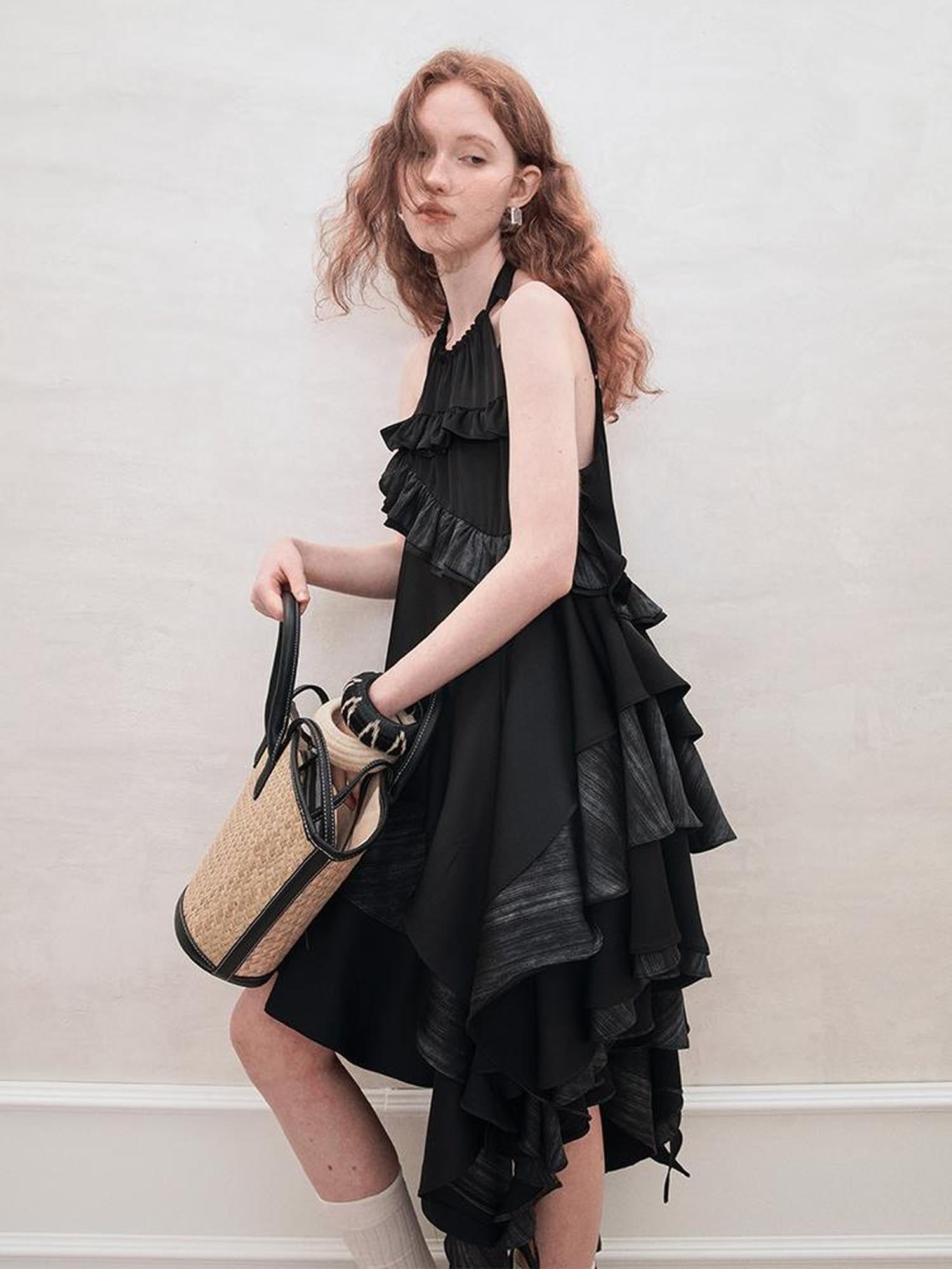 AnnoMundi Floral Lace Up Vacation French A Line Slip Dress