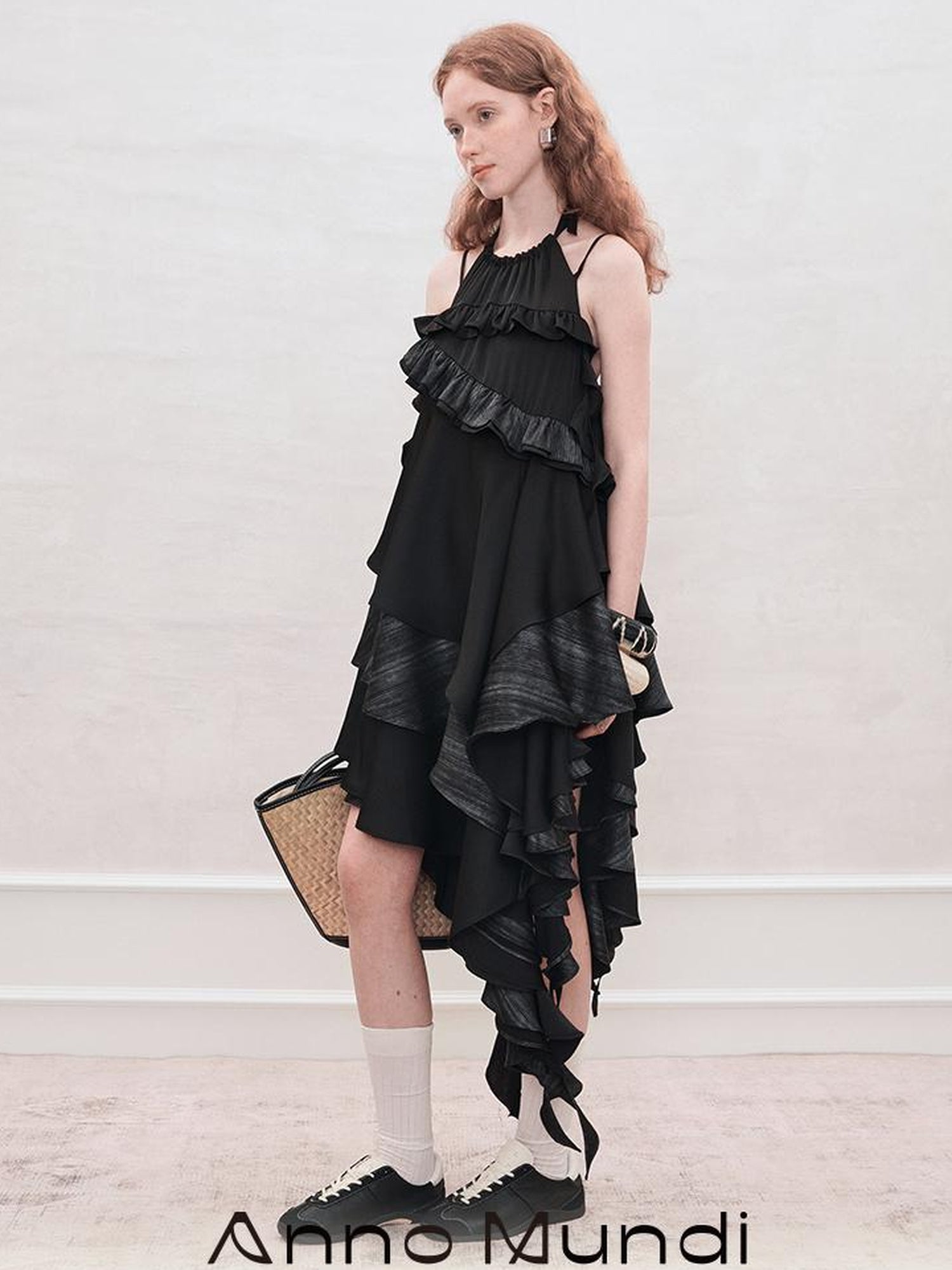 AnnoMundi Floral Lace Up Vacation French A Line Slip Dress
