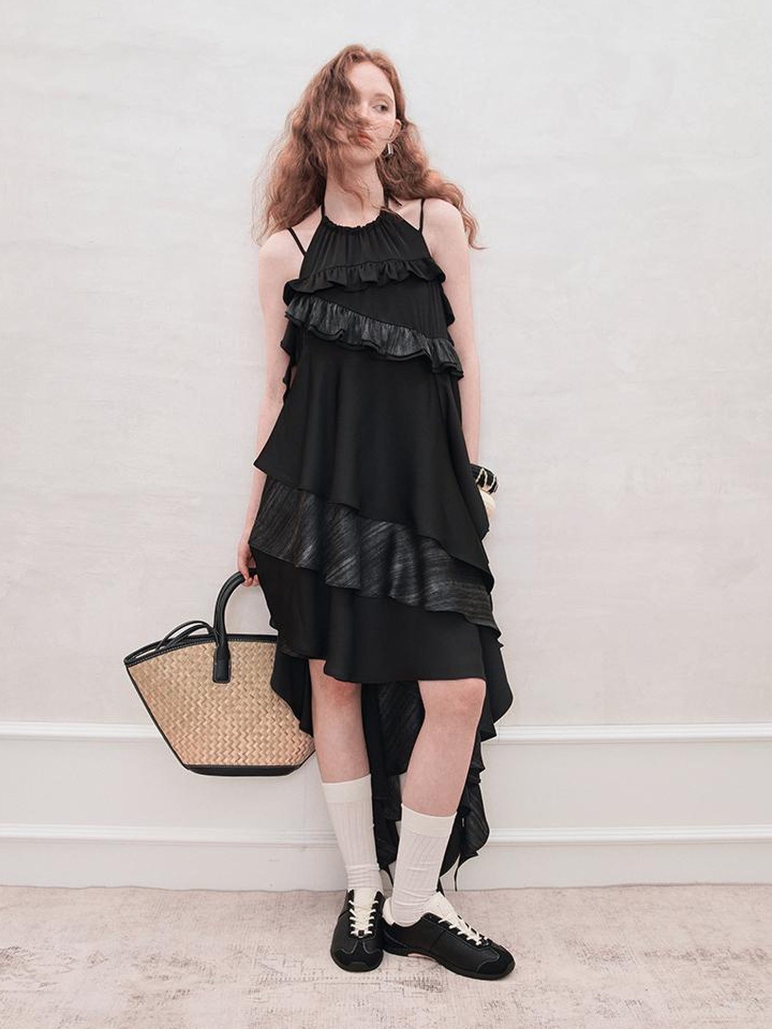 AnnoMundi Floral Lace Up Vacation French A Line Slip Dress