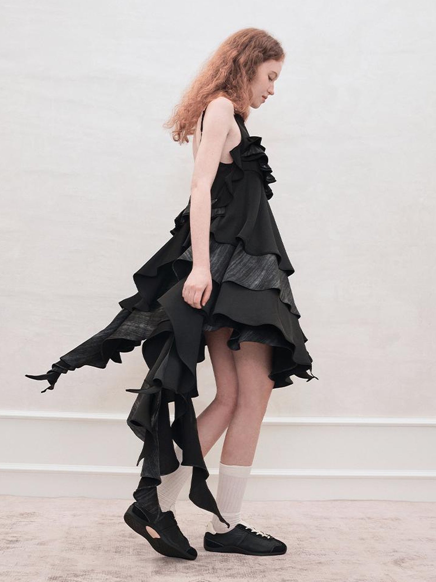 AnnoMundi Floral Lace Up Vacation French A Line Slip Dress