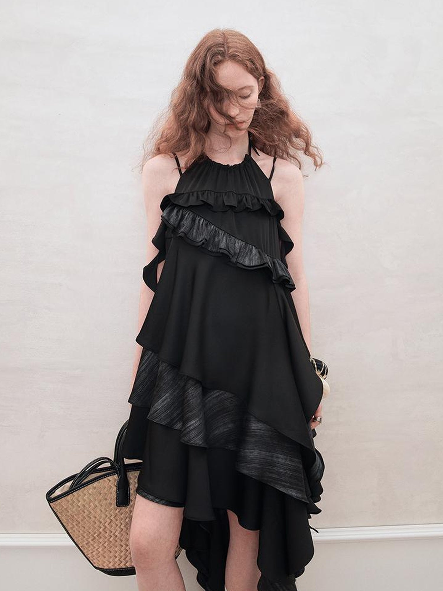 AnnoMundi Floral Lace Up Vacation French A Line Slip Dress