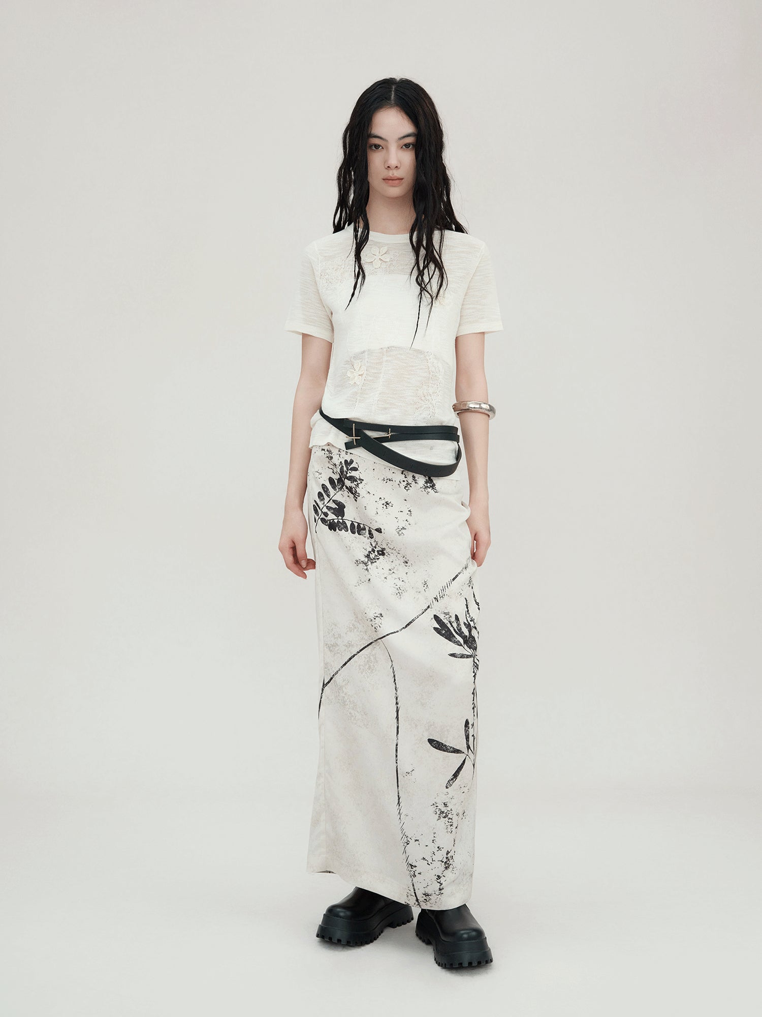 AnnoMundi Floral Shadow Knit T Shirt
