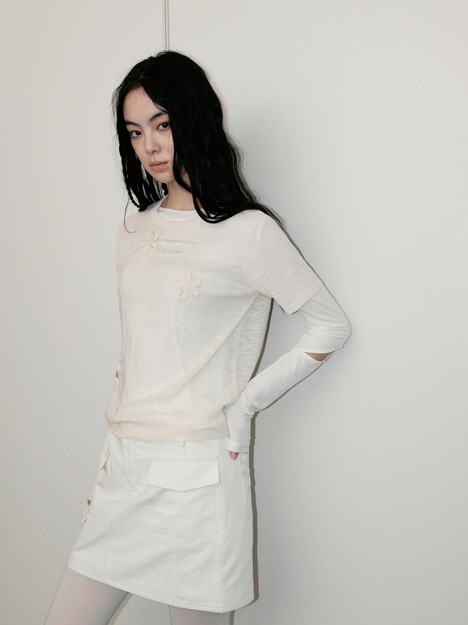 AnnoMundi Floral Shadow Knit T Shirt