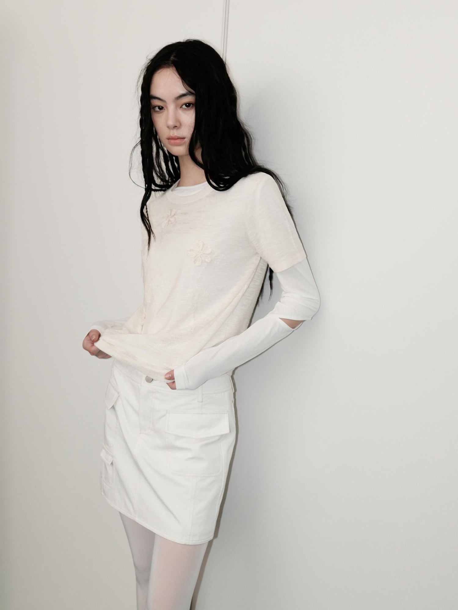 AnnoMundi Floral Shadow Knit T Shirt