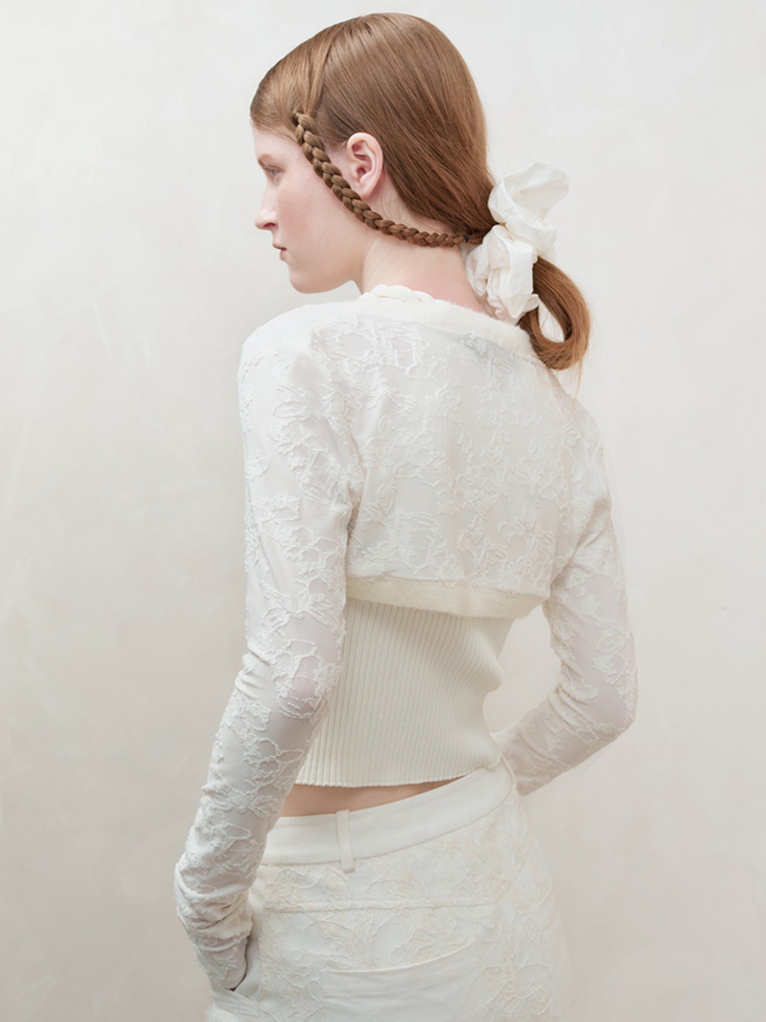 AnnoMundi Floral Weave Jacquard Vest With Dress