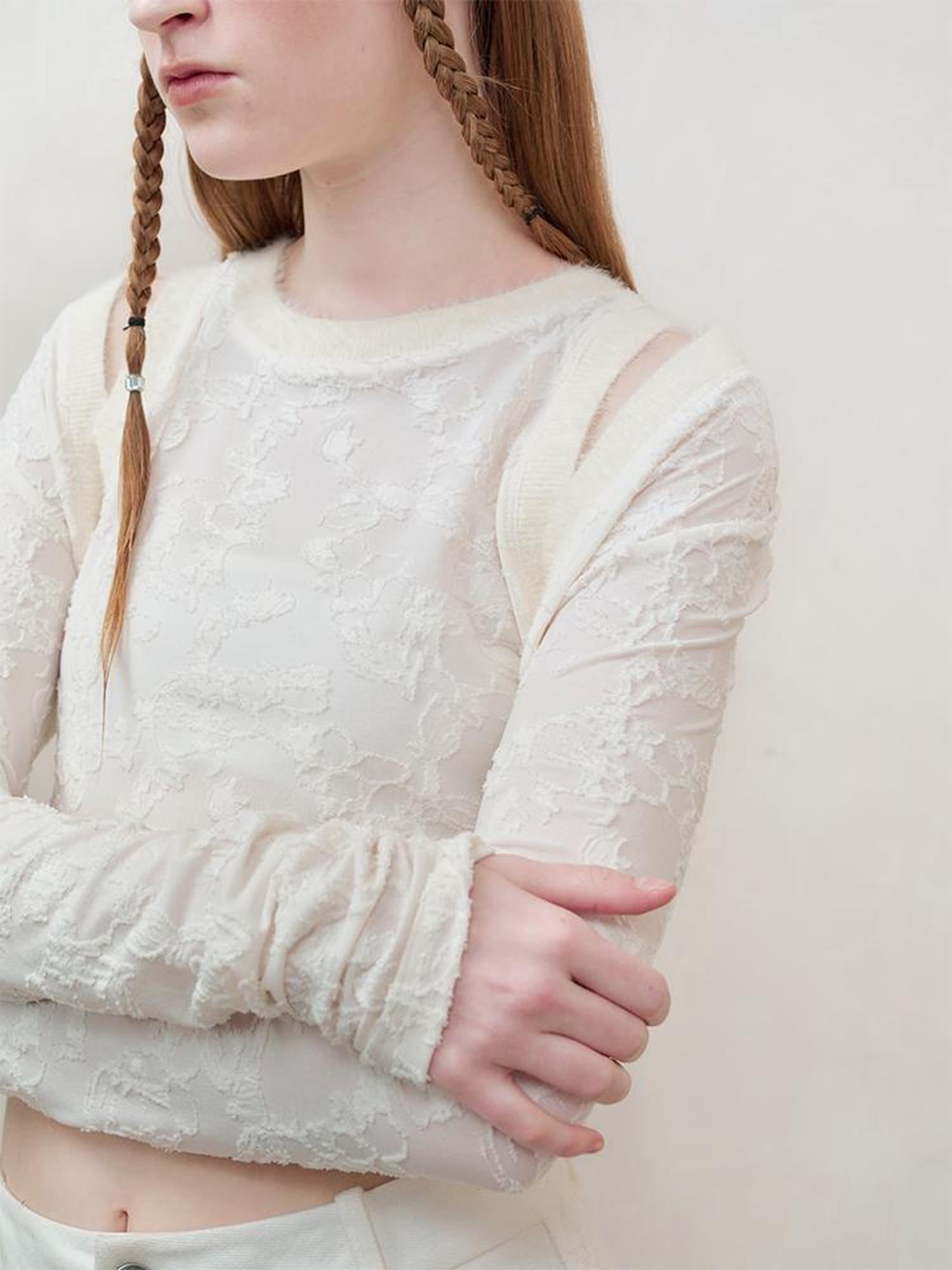 AnnoMundi Floral Weave Jacquard Vest With Dress