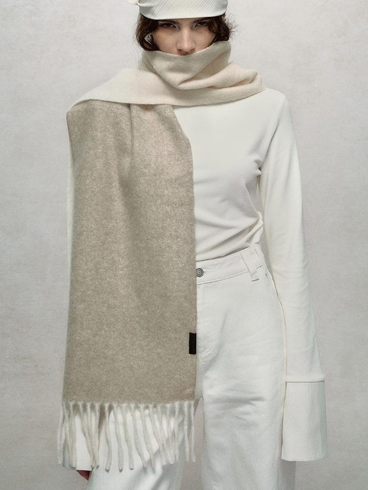 AnnoMundi French Lace Trimmed Wool Blend Knit Top With Flocked Detail