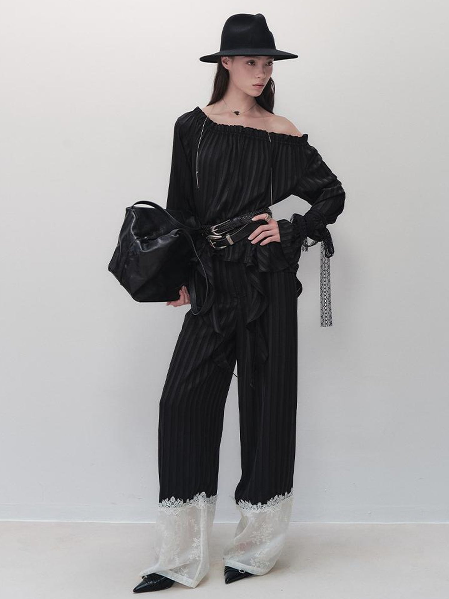 AnnoMundi French Ruffled Off Shoulder Blouse