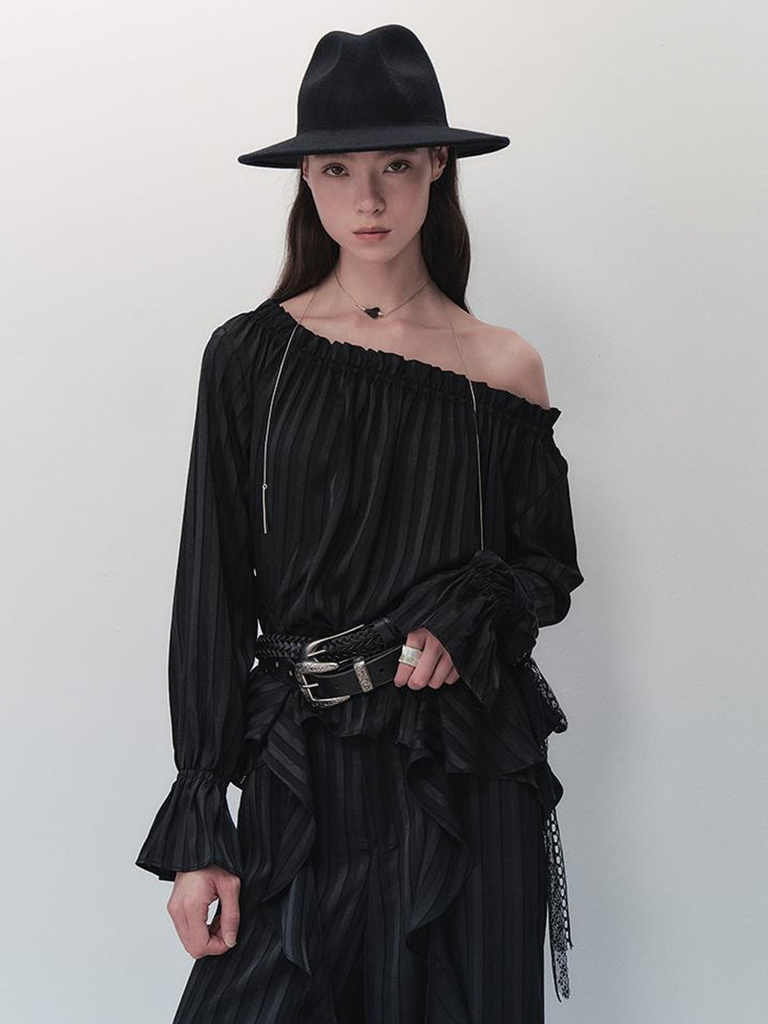 AnnoMundi French Ruffled Off Shoulder Blouse