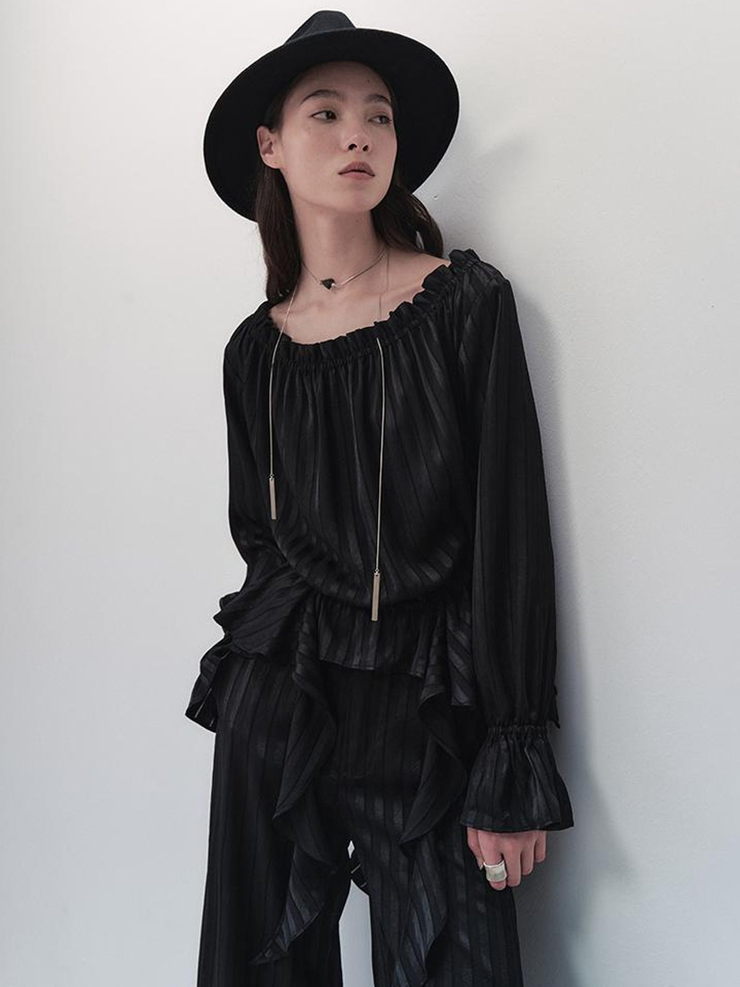 AnnoMundi French Ruffled Off Shoulder Blouse