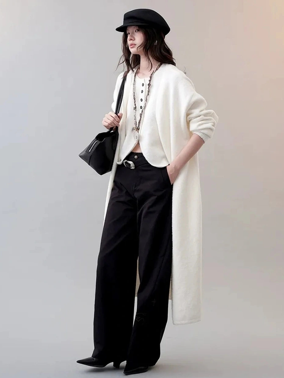 AnnoMundi Frost White Dream Long Knit Vest Set Suits