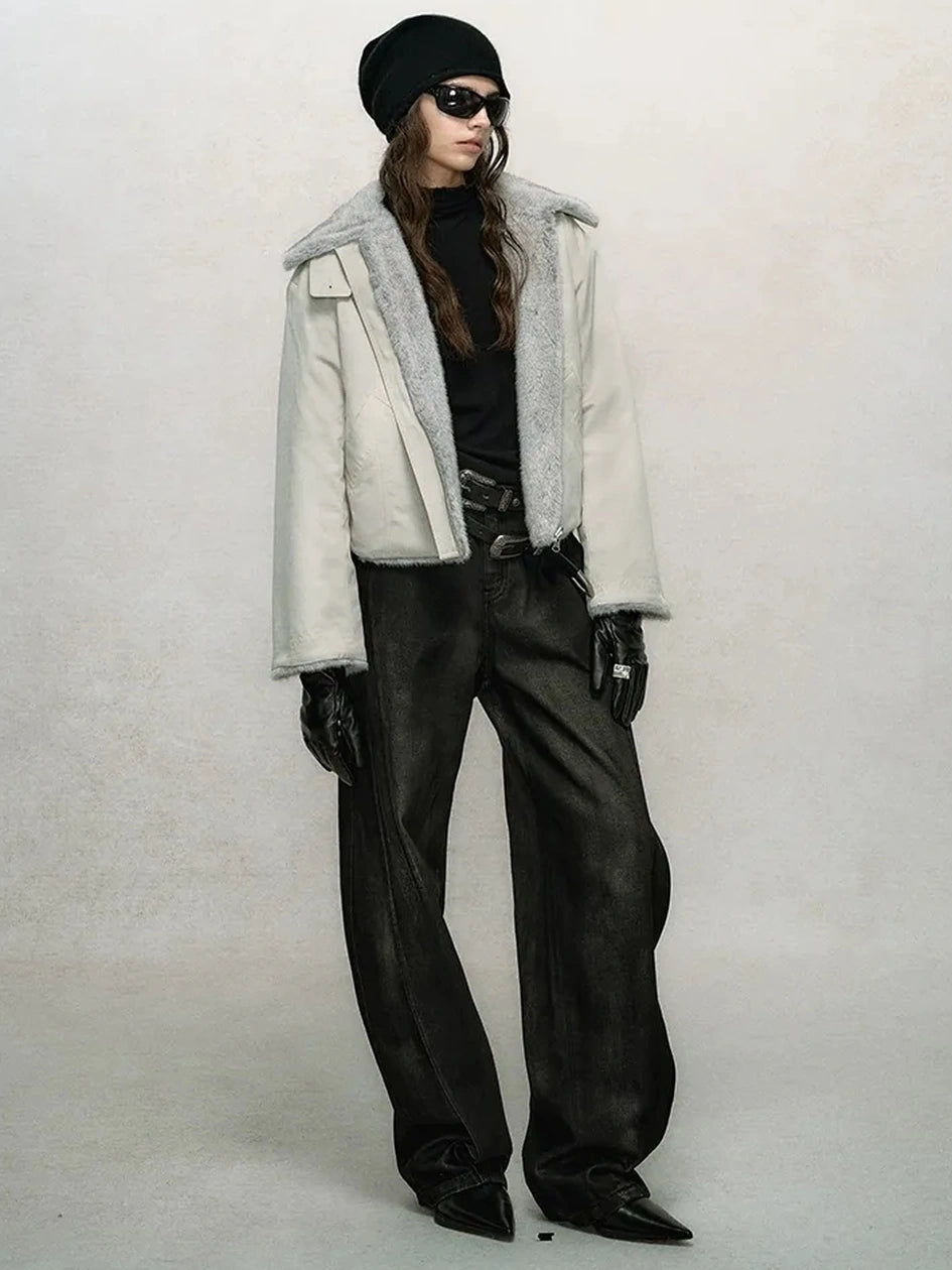 AnnoMundi Frostshadow Tweed Short Eco Fur Jacket Jacket