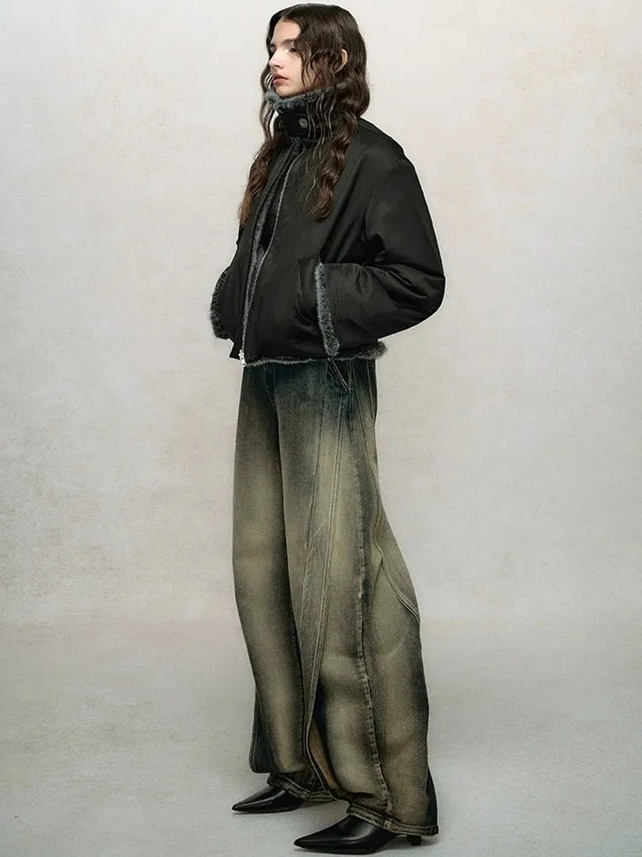 AnnoMundi Frostshadow Tweed Short Eco Fur Jacket Jacket