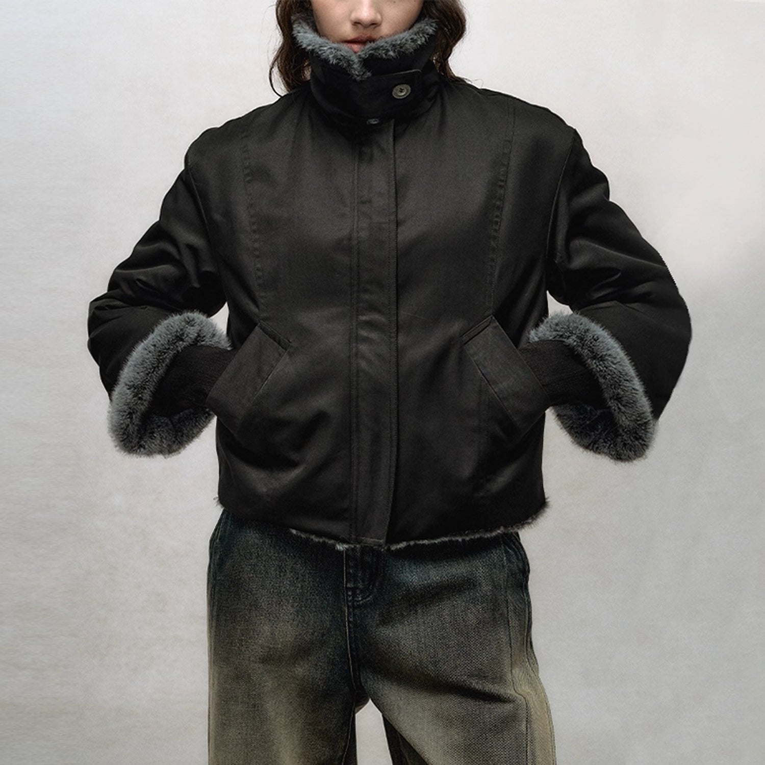 AnnoMundi_Frostshadow_Tweed_Short_Eco_Fur_Jacket_MISSTT