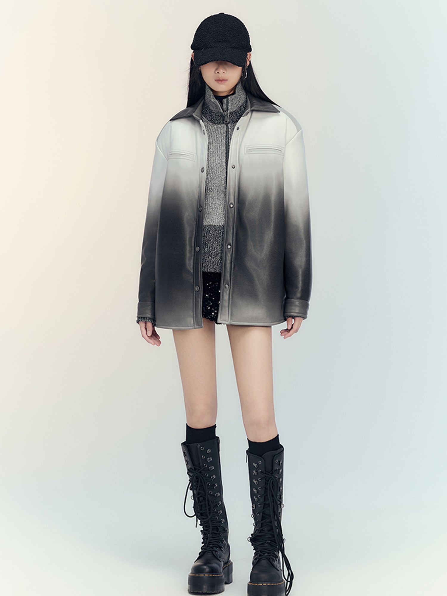 AnnoMundi Gradient Down Shirt Jacket