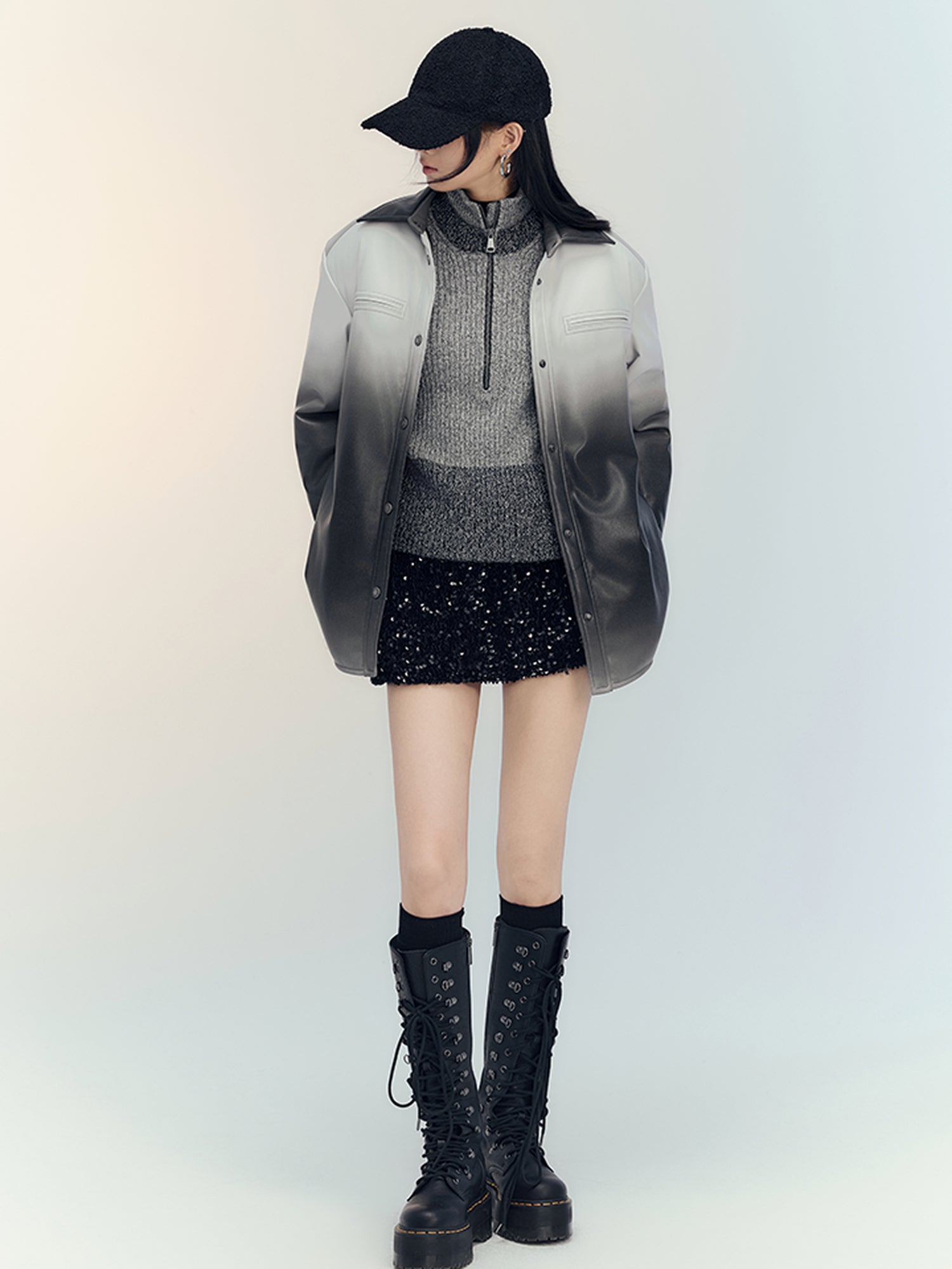 AnnoMundi Gradient Down Shirt Jacket